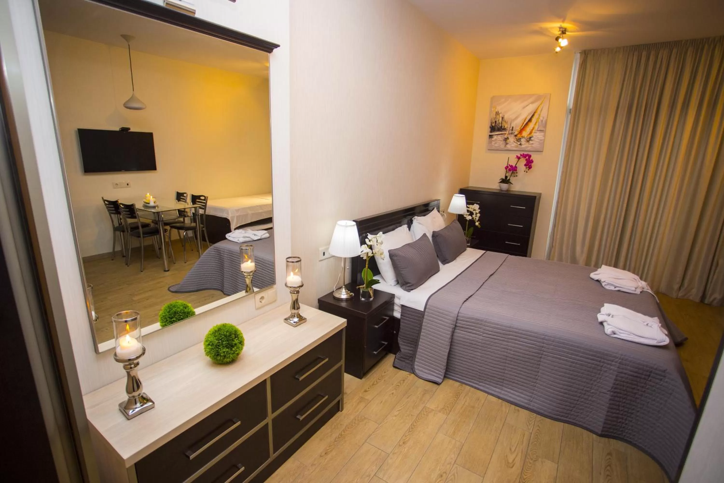 Living room, Bed in Blue Star Batumi