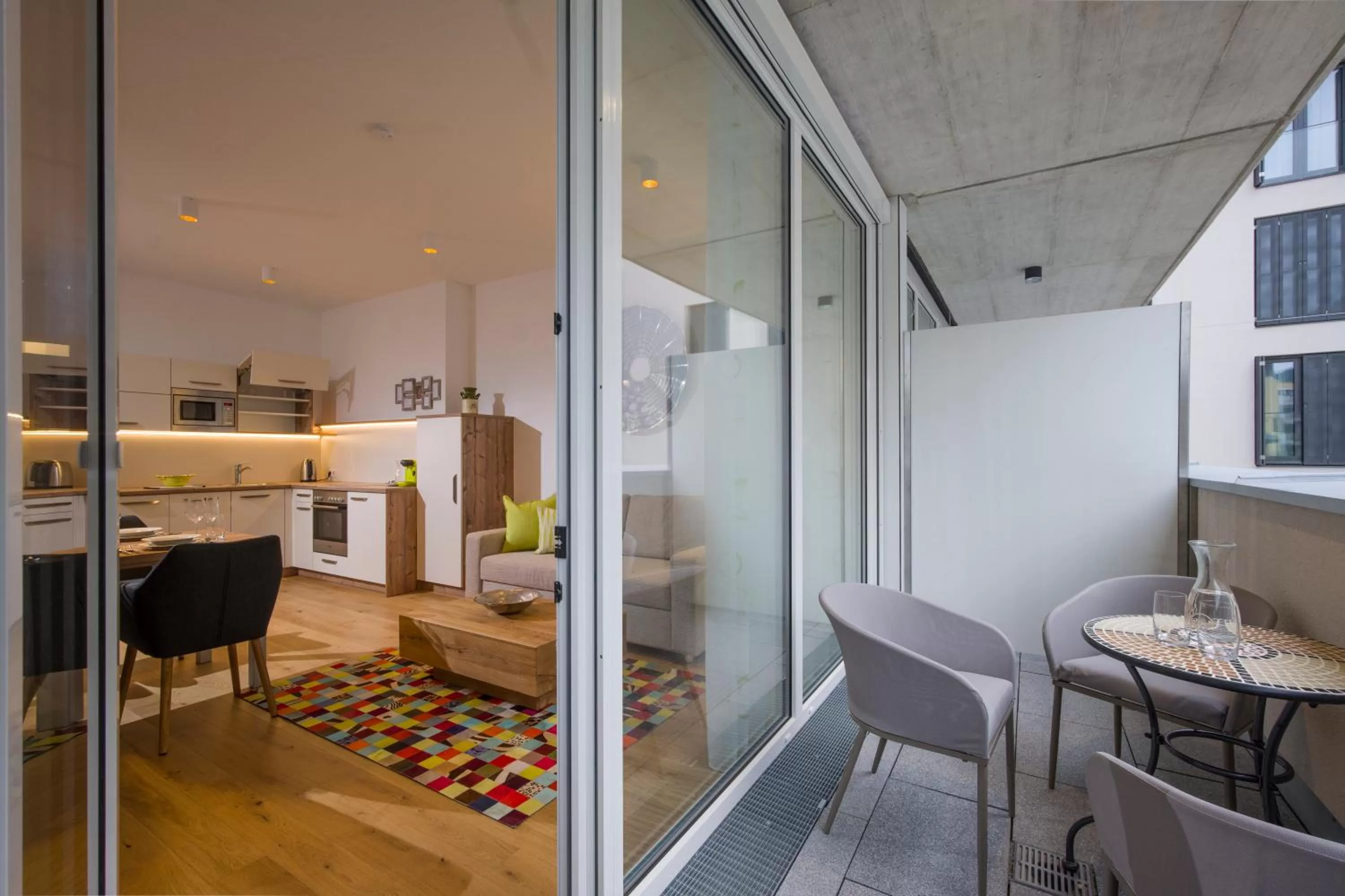 Balcony/Terrace, Dining Area in Private Living Apartments