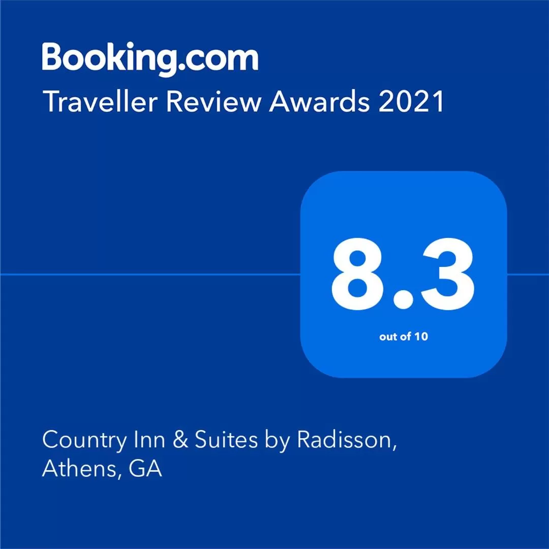 Certificate/Award in Country Inn & Suites by Radisson, Athens, GA