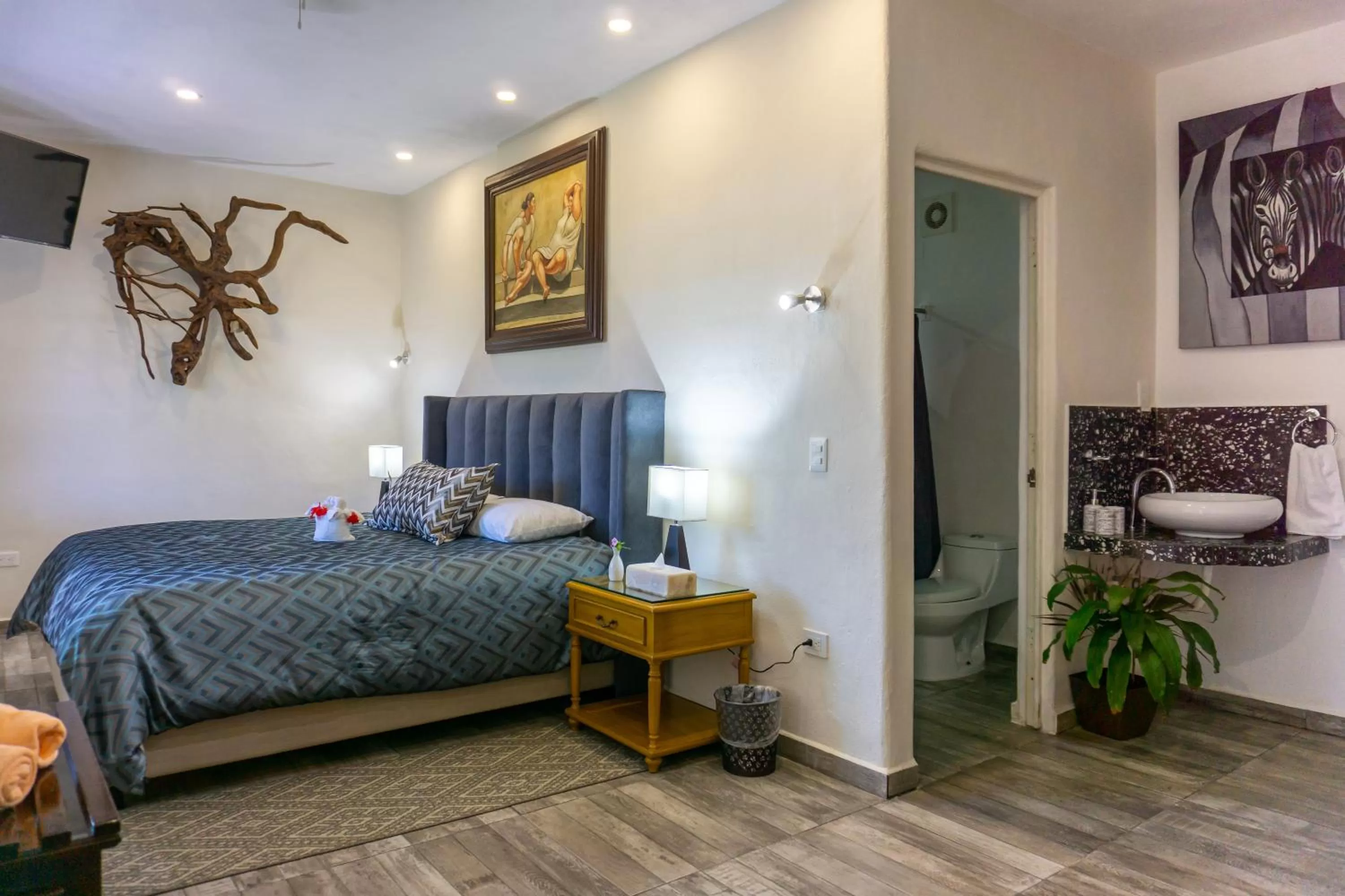 Bed in Tsaakik Jungle Hotel & Spa