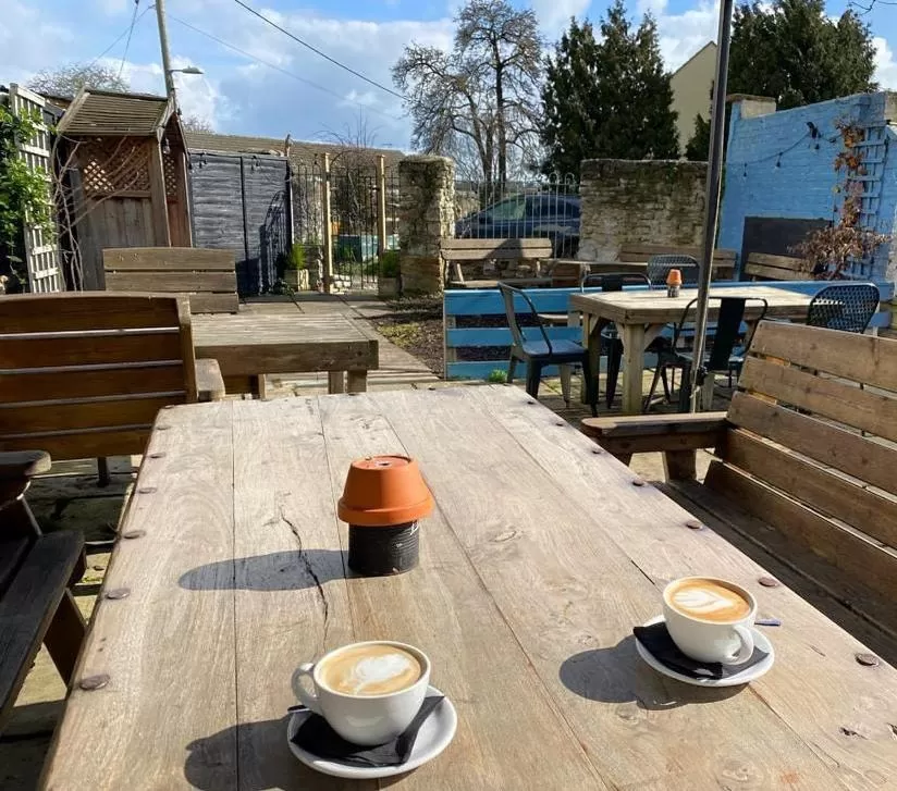 Garden in The Ilchester Arms Hotel, Ilchester Somerset