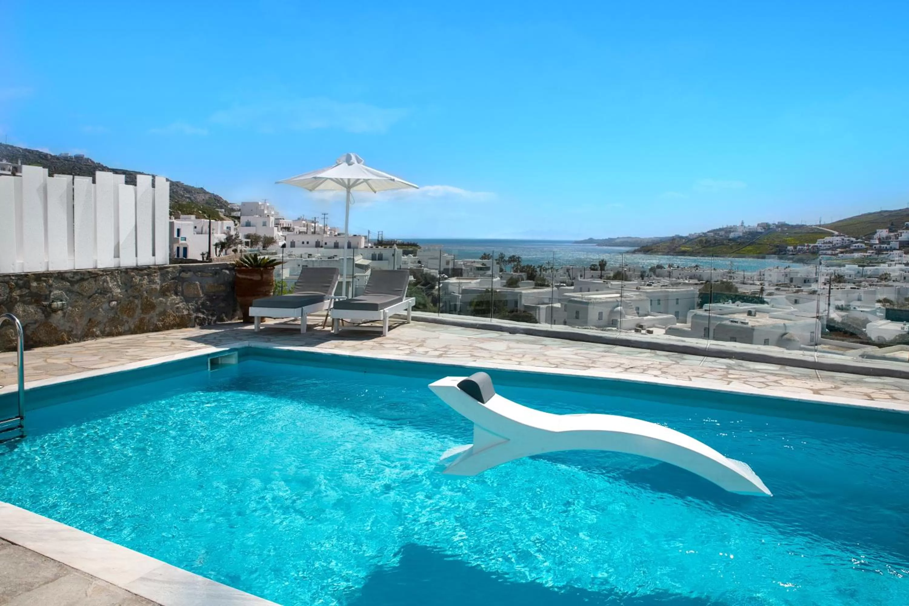 Pool view in Amperian Mykonos Suites & Villas