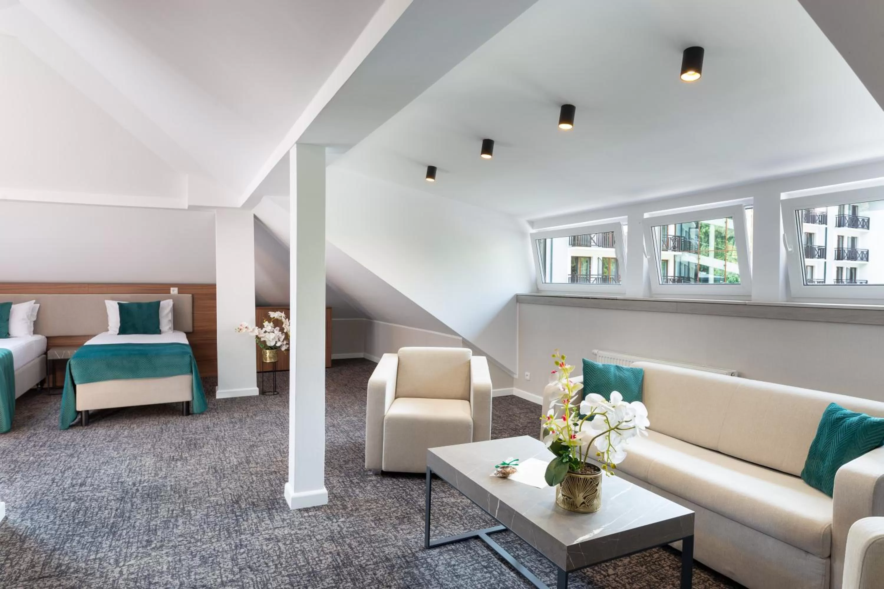 Living room, Bed in Apartamenty i pokoje Montana