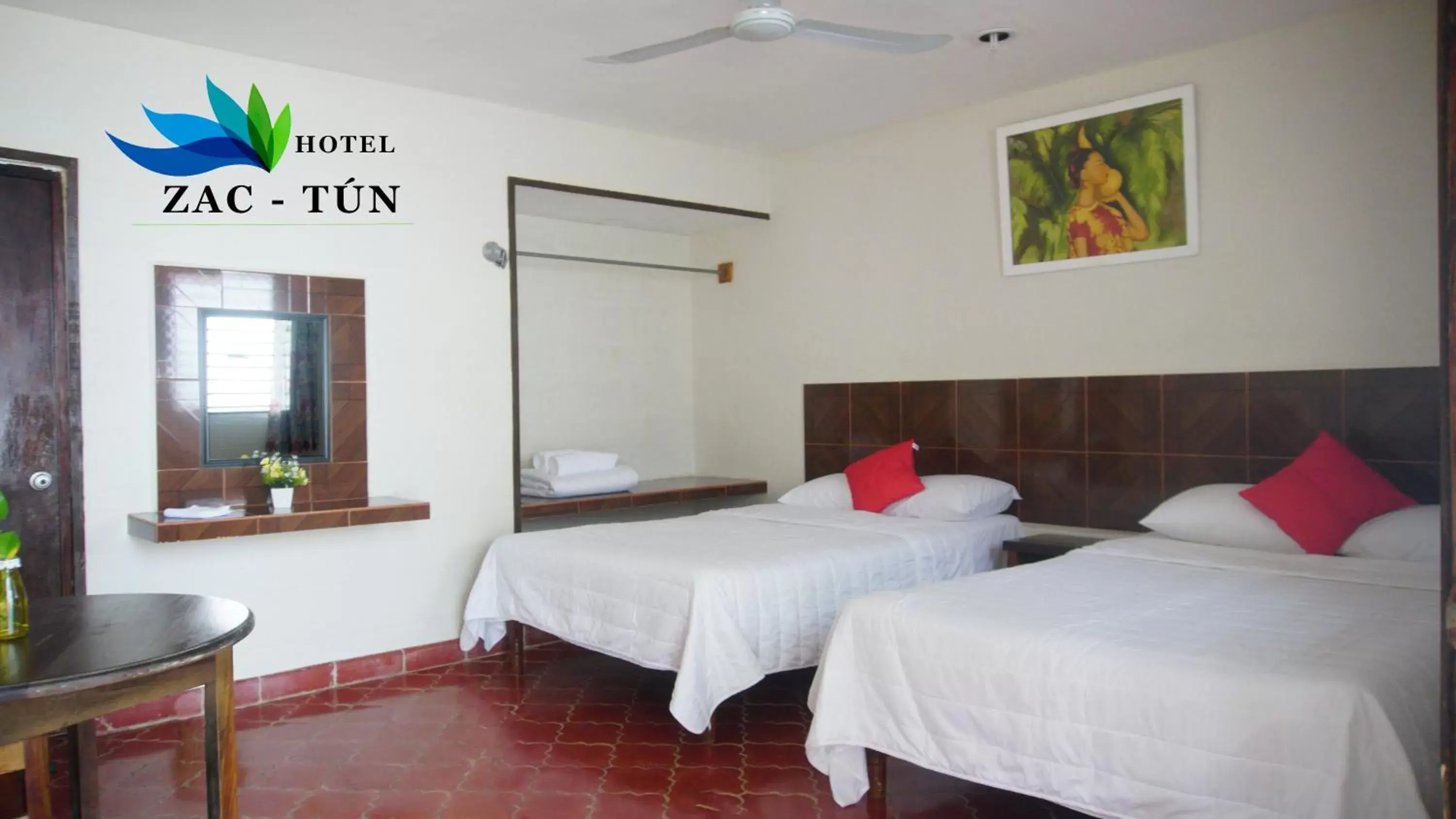 Twin Room in Hotel Zac Tun Twin Room in Hotel Zac Tun