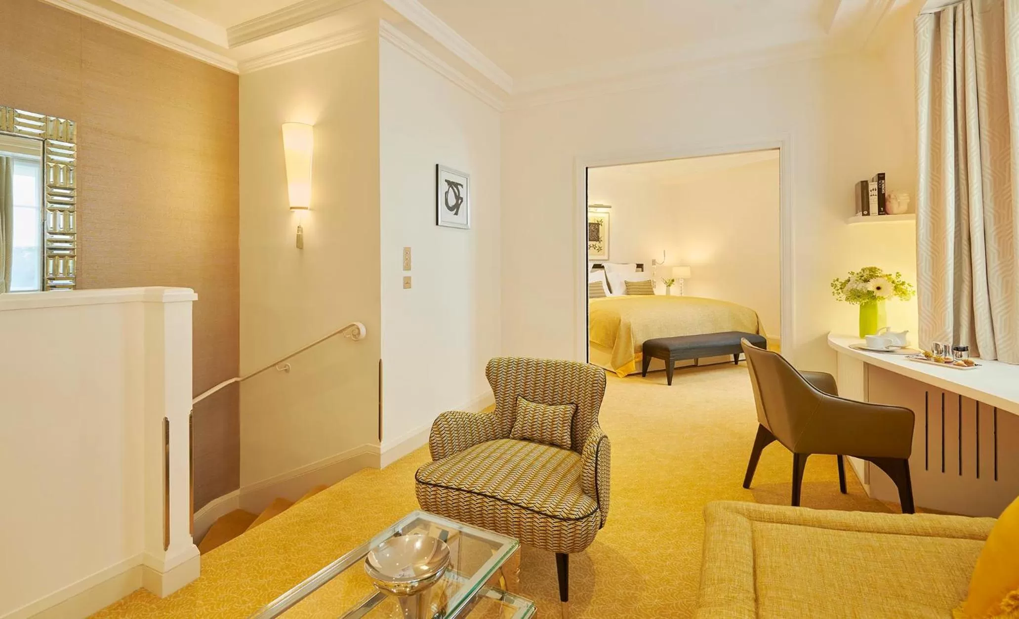 Living room in Le Burgundy Paris