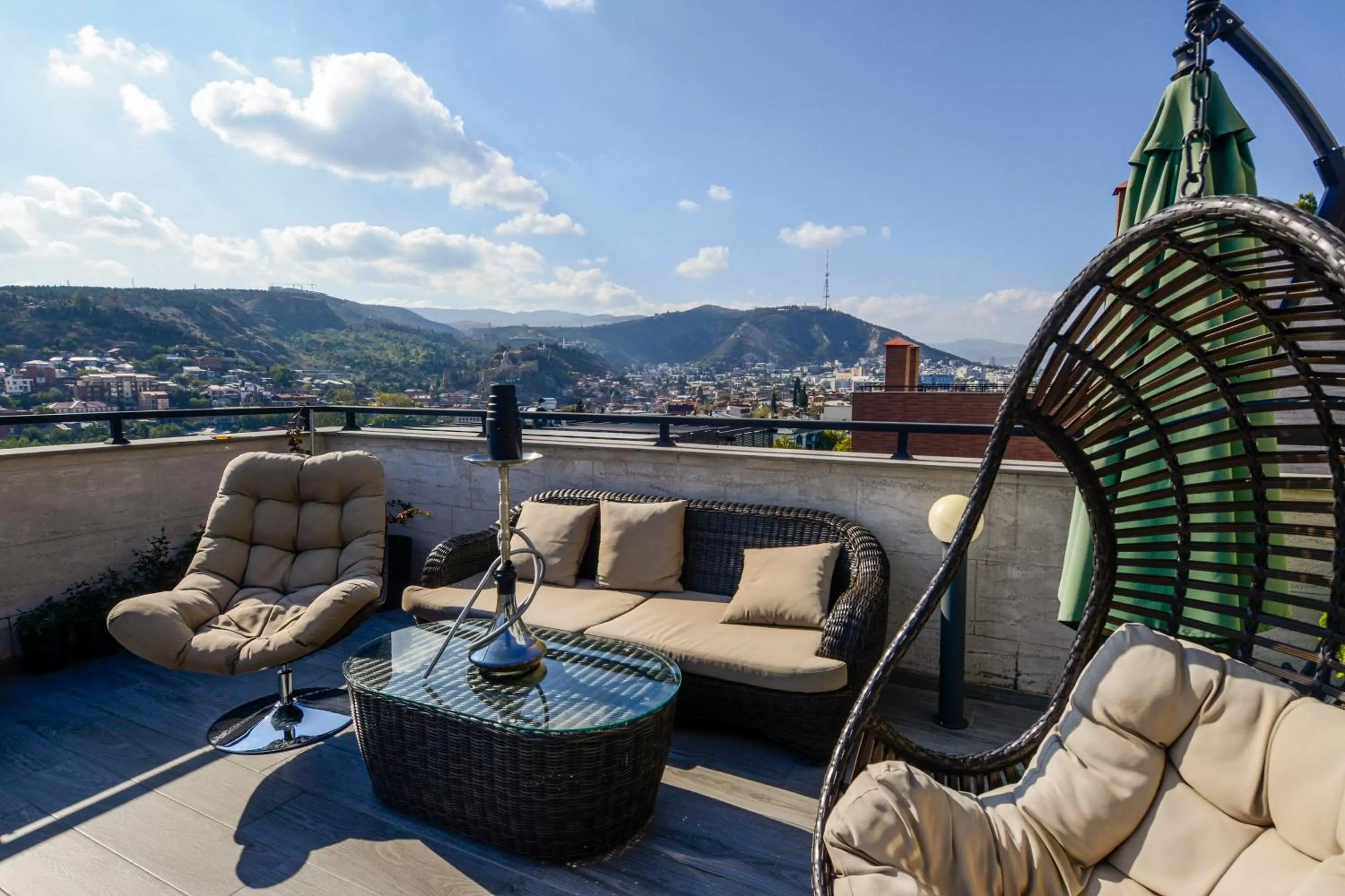 Patio, Mountain View in Hotel Avlabari Terrace