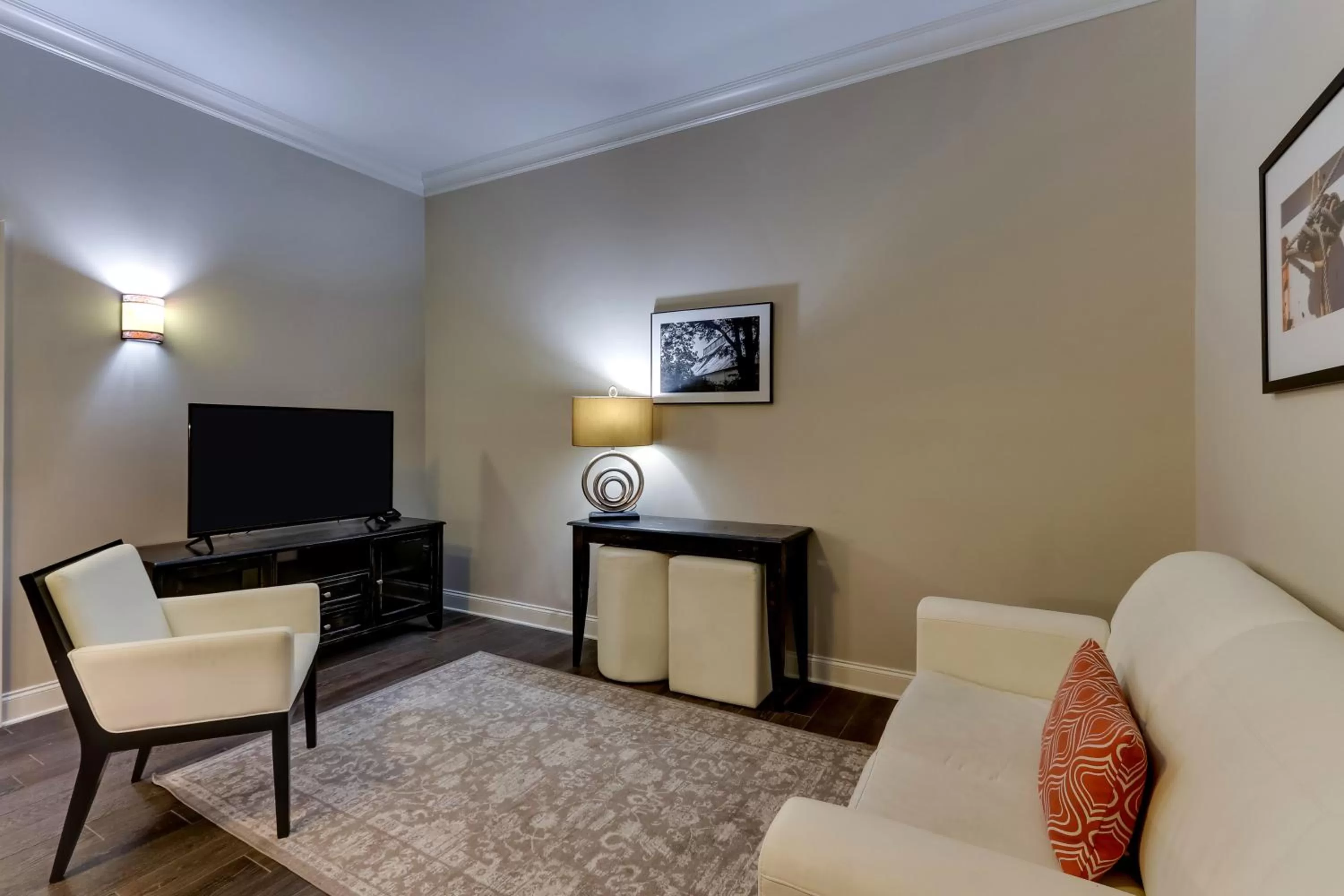 Seating area in The Mantissa Hotel