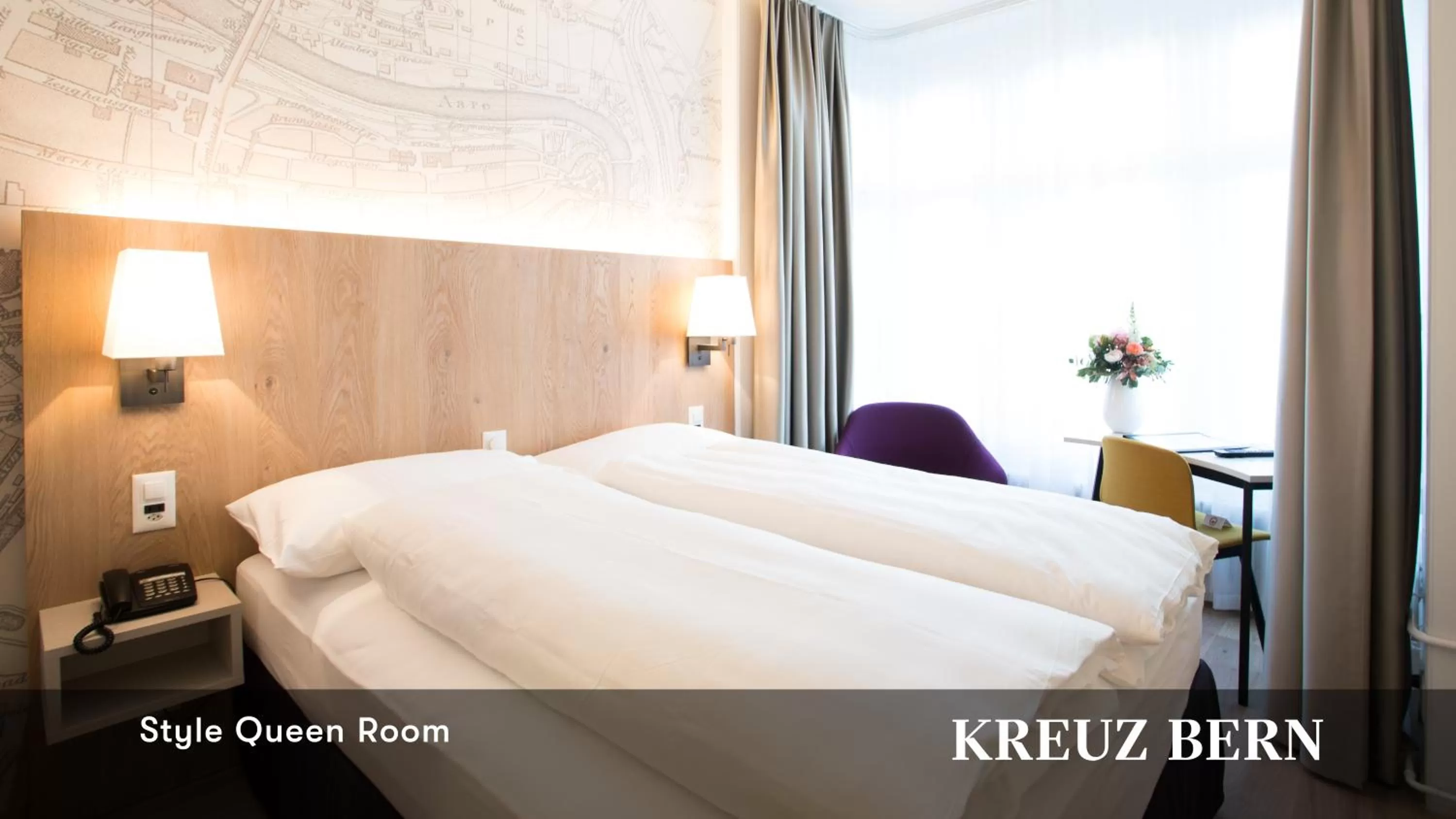 Photo of the whole room, Bed in Kreuz Bern Modern City Hotel
