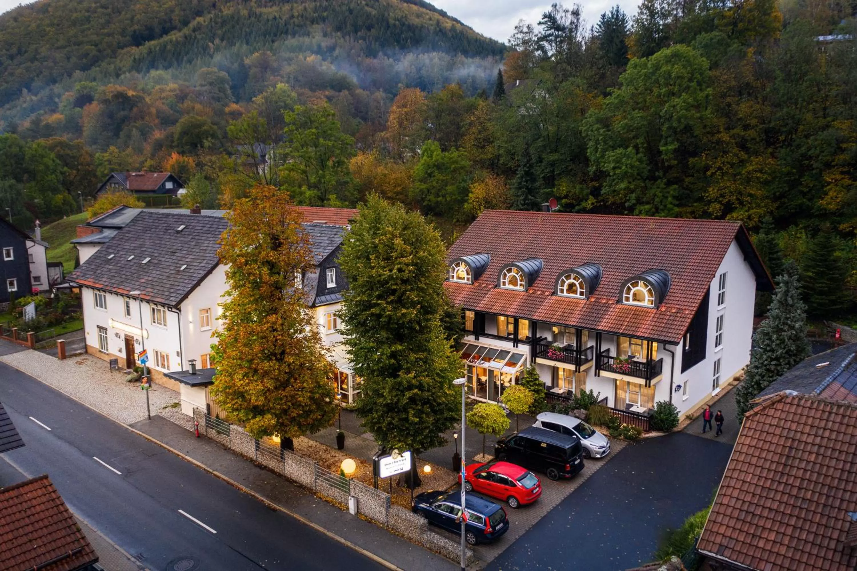 Property building, Bird's-eye View in Hotel-Gasthof Hüttensteinach
