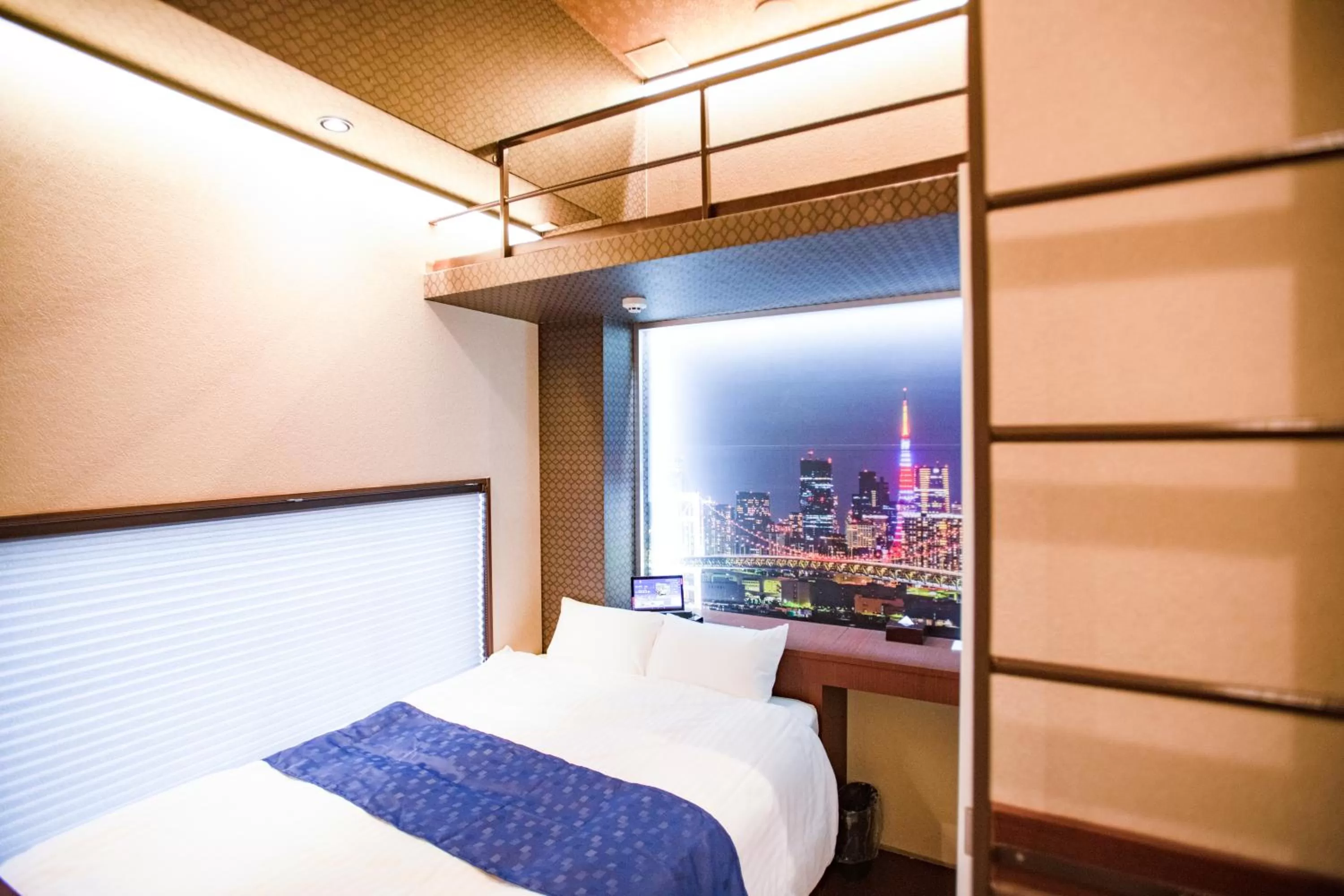 Photo of the whole room, Bed in Pinpon Hotel Hiroshima