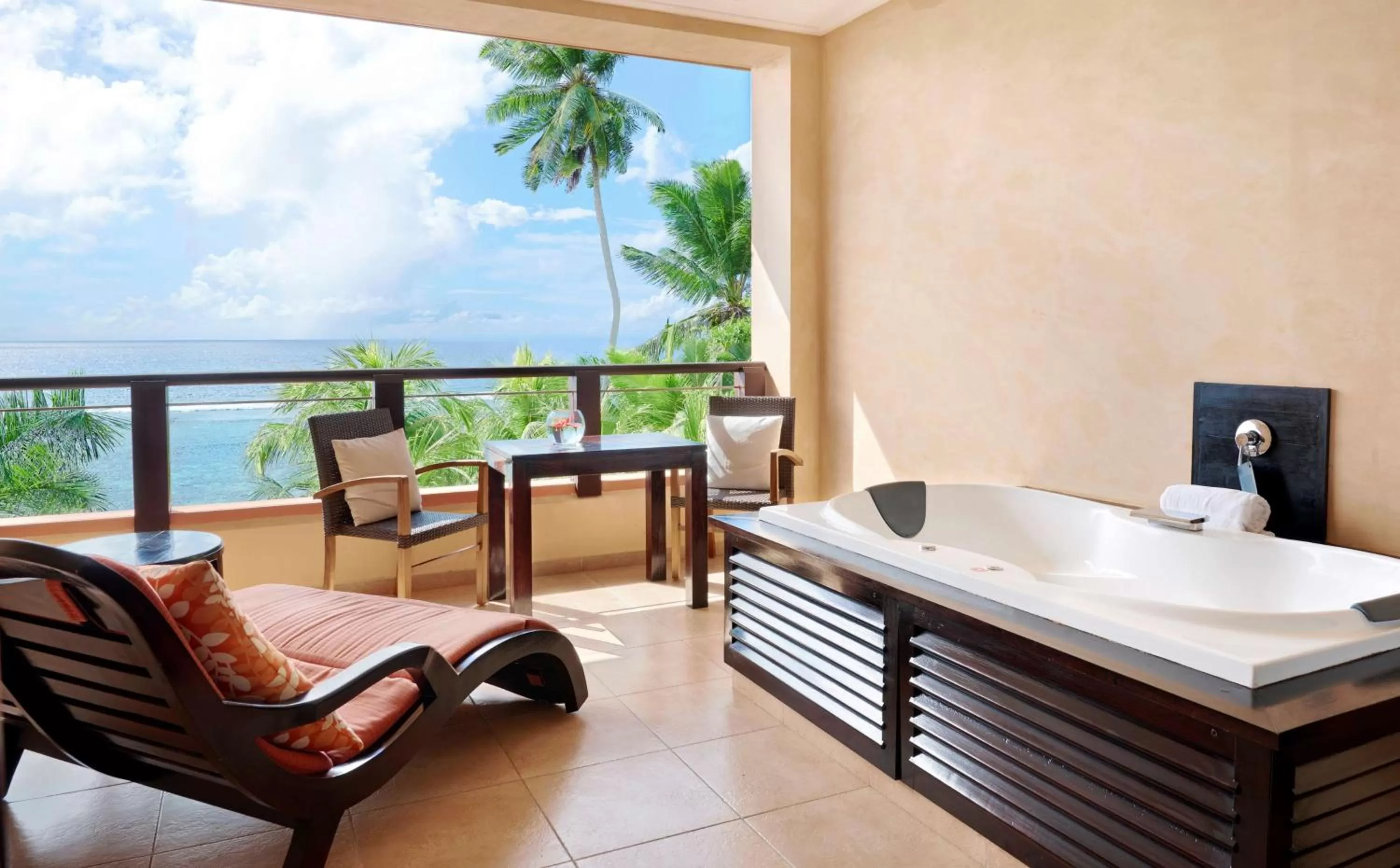 Balcony/Terrace in DoubleTree by Hilton Seychelles Allamanda Resort & Spa