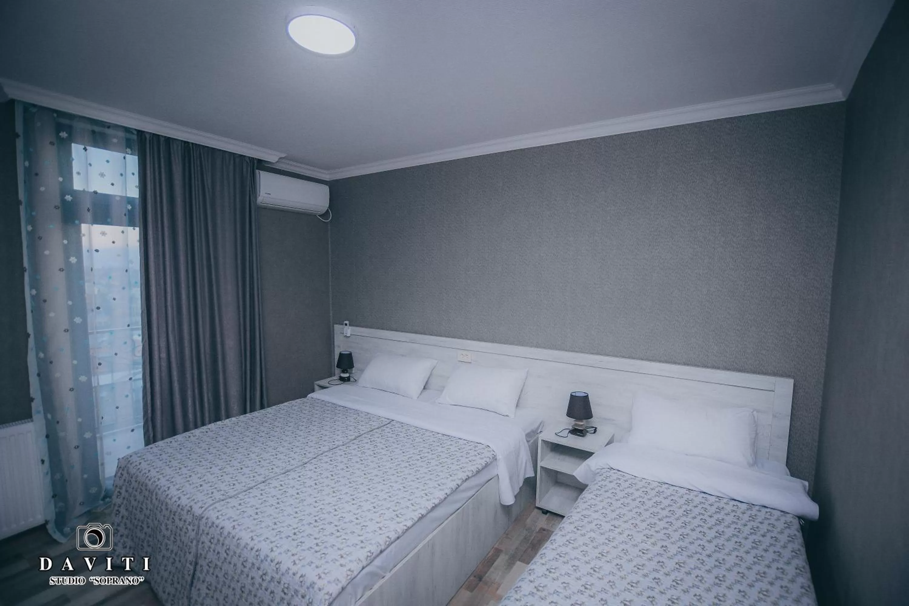 Bed in Hotel Tskhumi