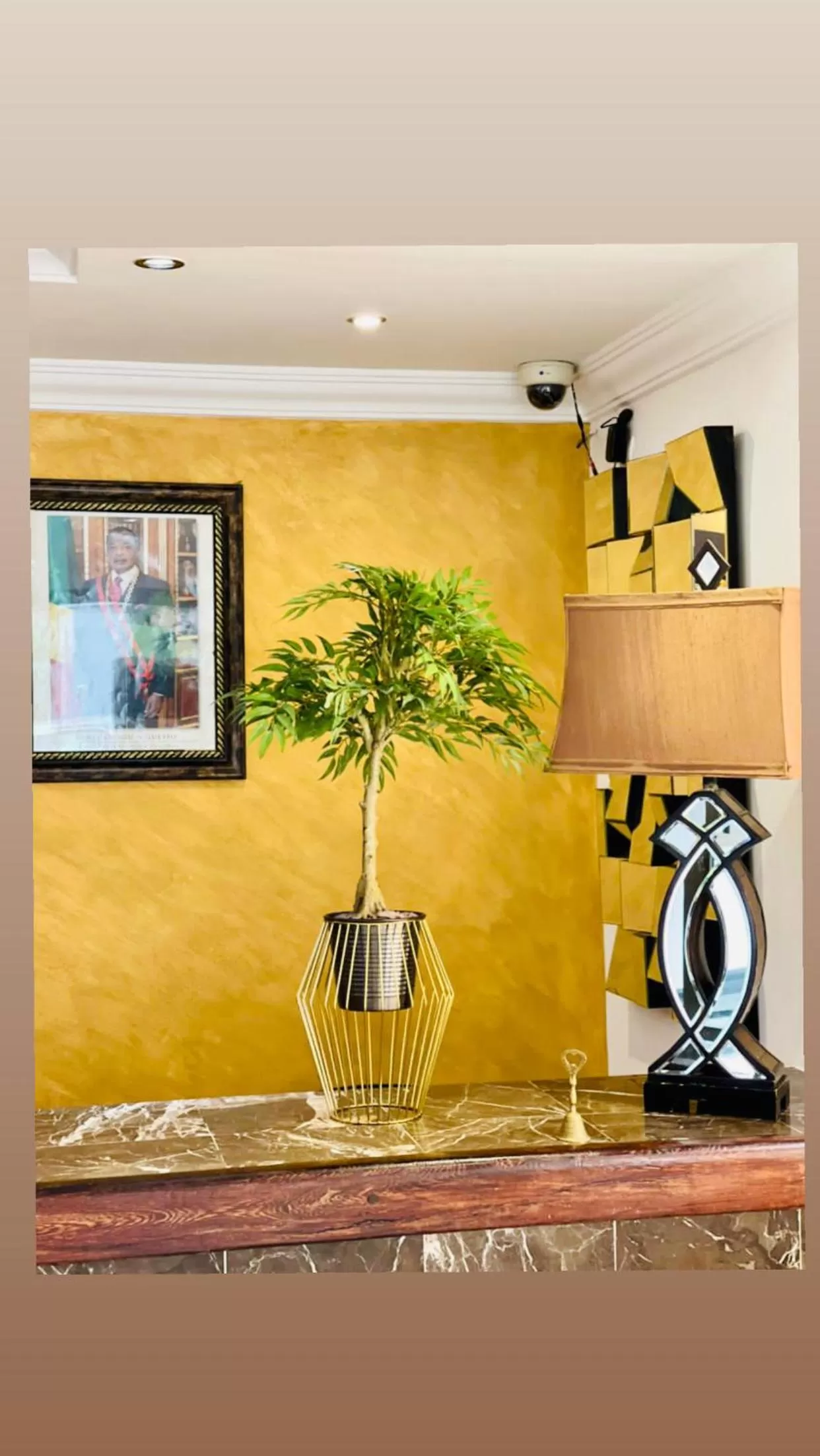 Decorative detail in class hotel