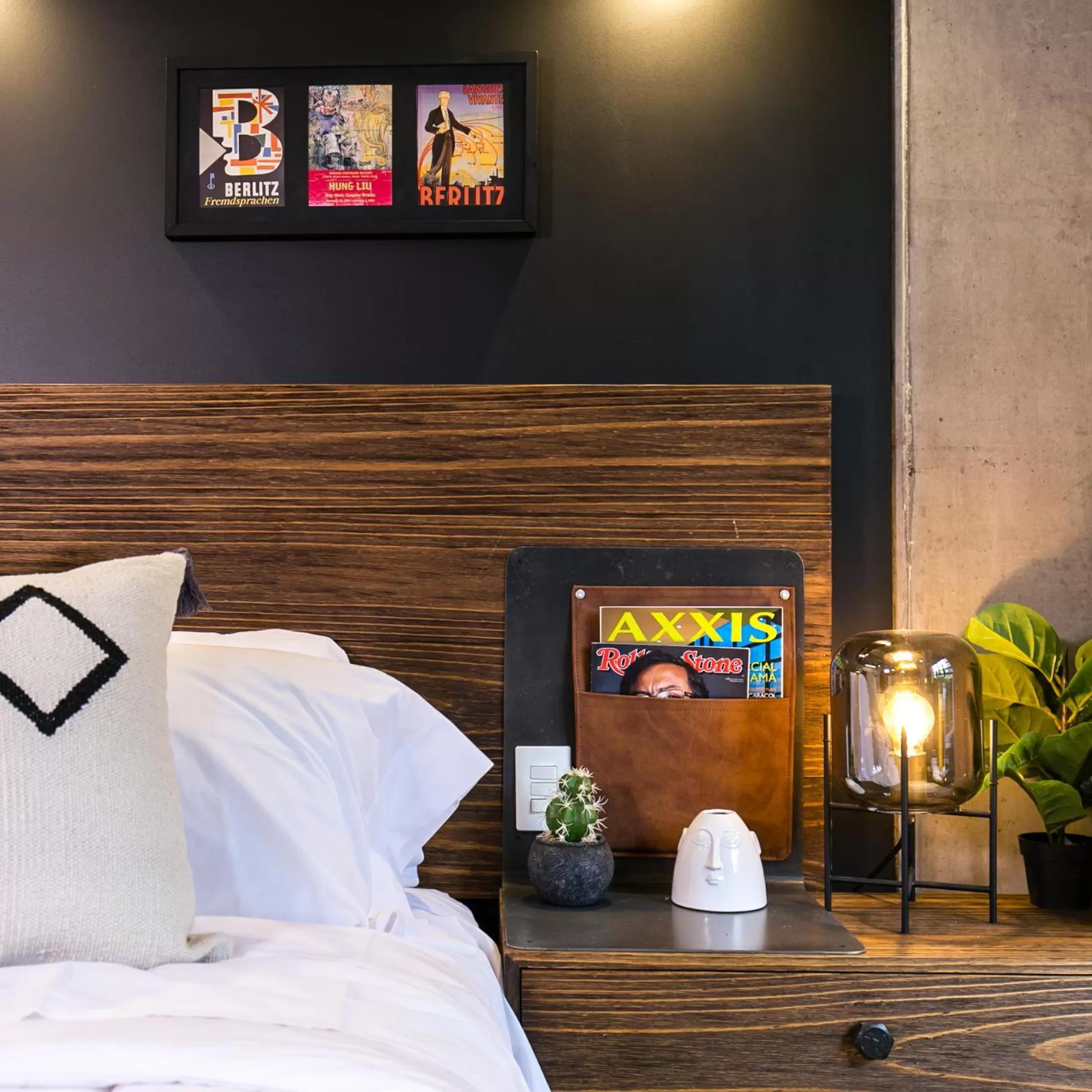 Bed in Factory Lofts Hotel