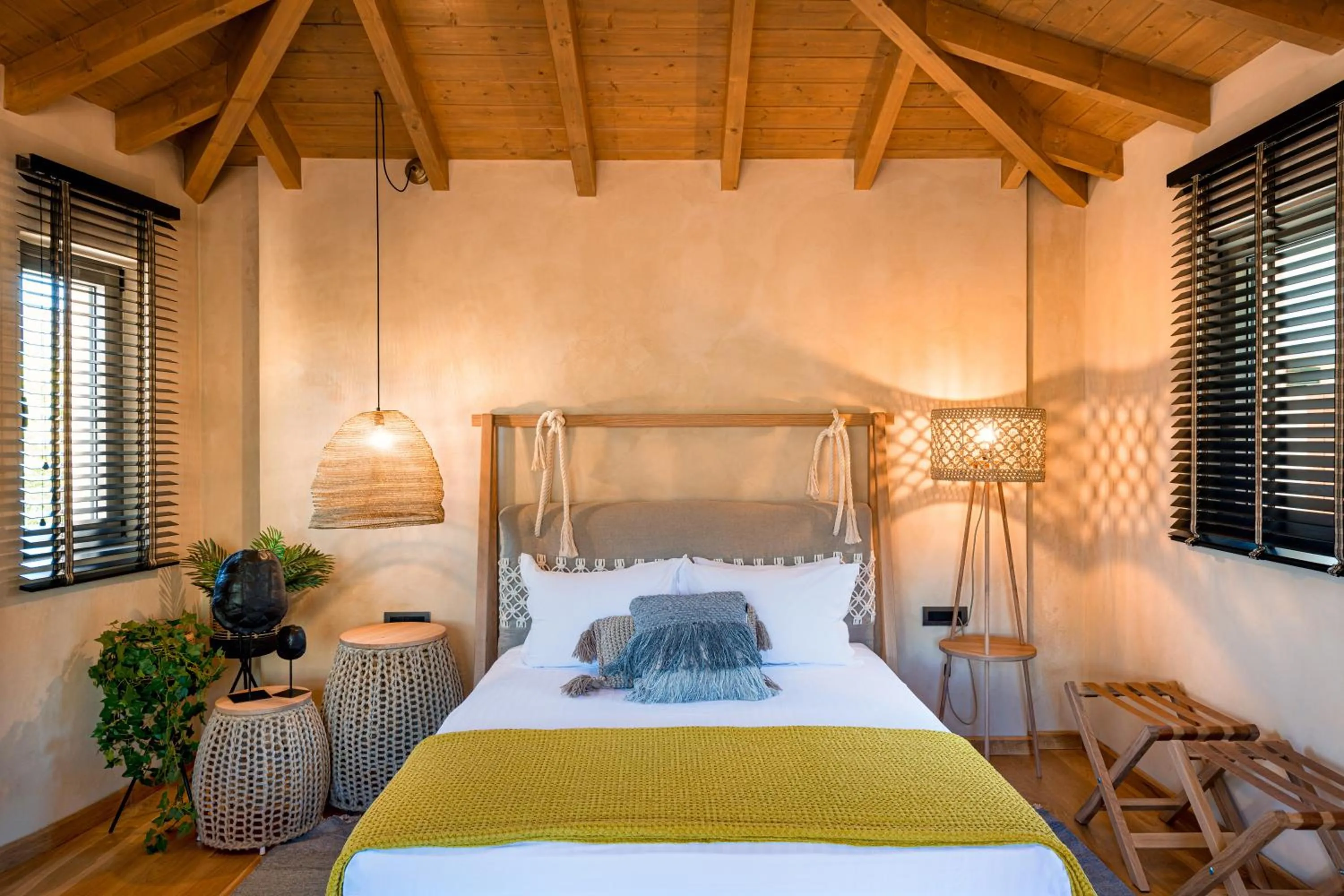 Bedroom, Bed in Anthemion Suites and Villas