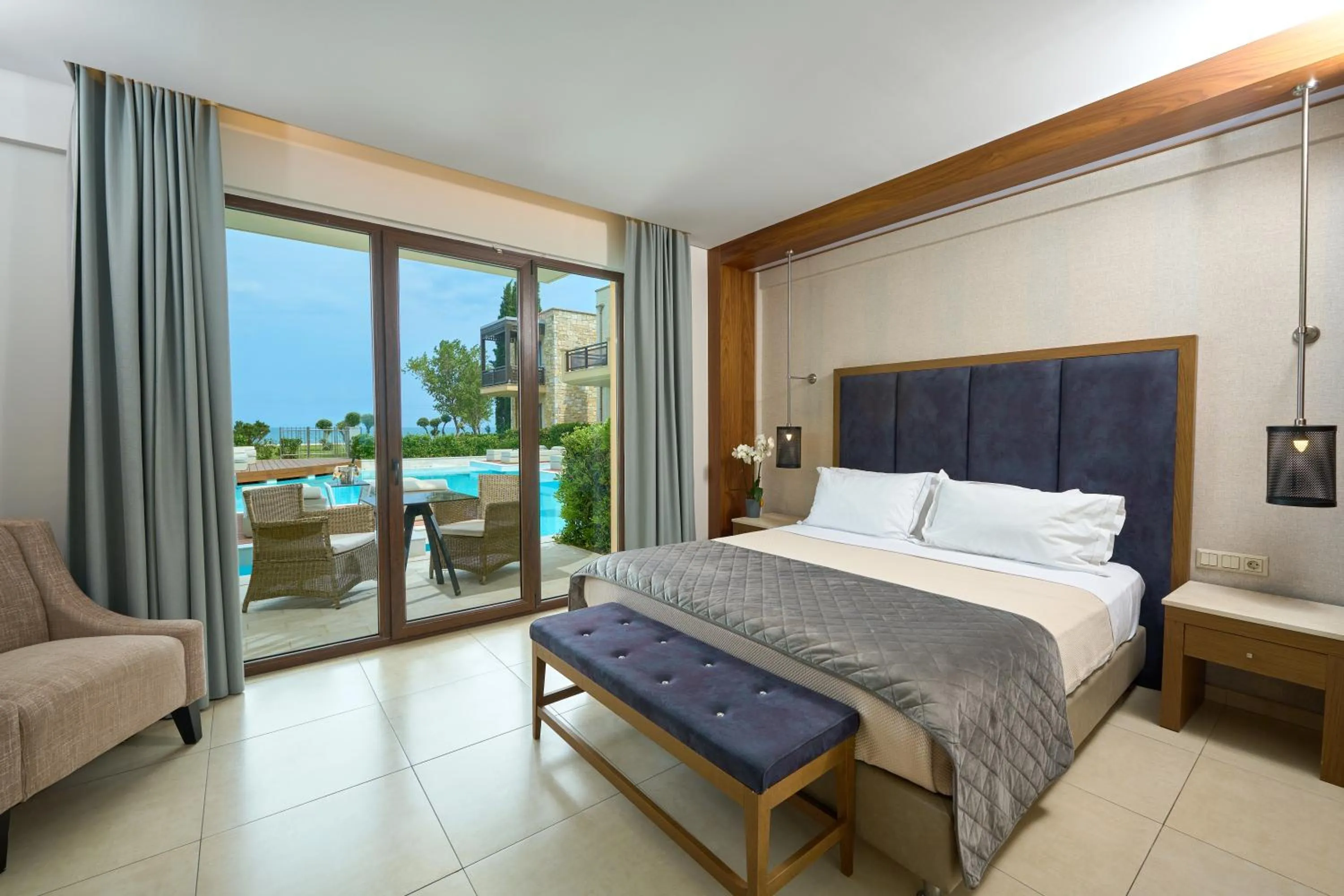 People, Bed in Mediterranean Village Hotel & Spa