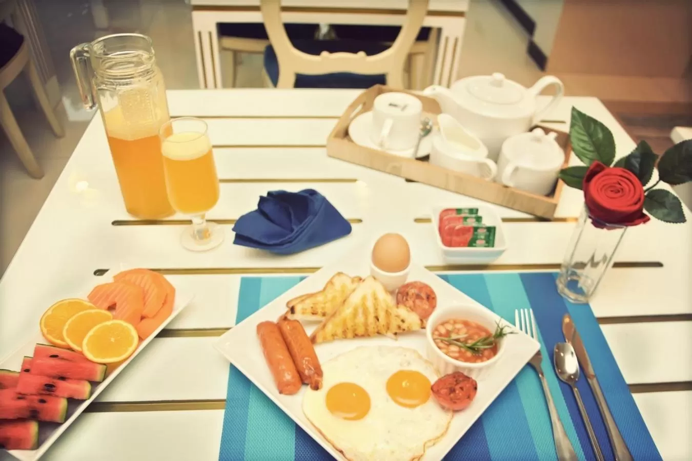 Food, Breakfast in Negombo New Queen's Palace