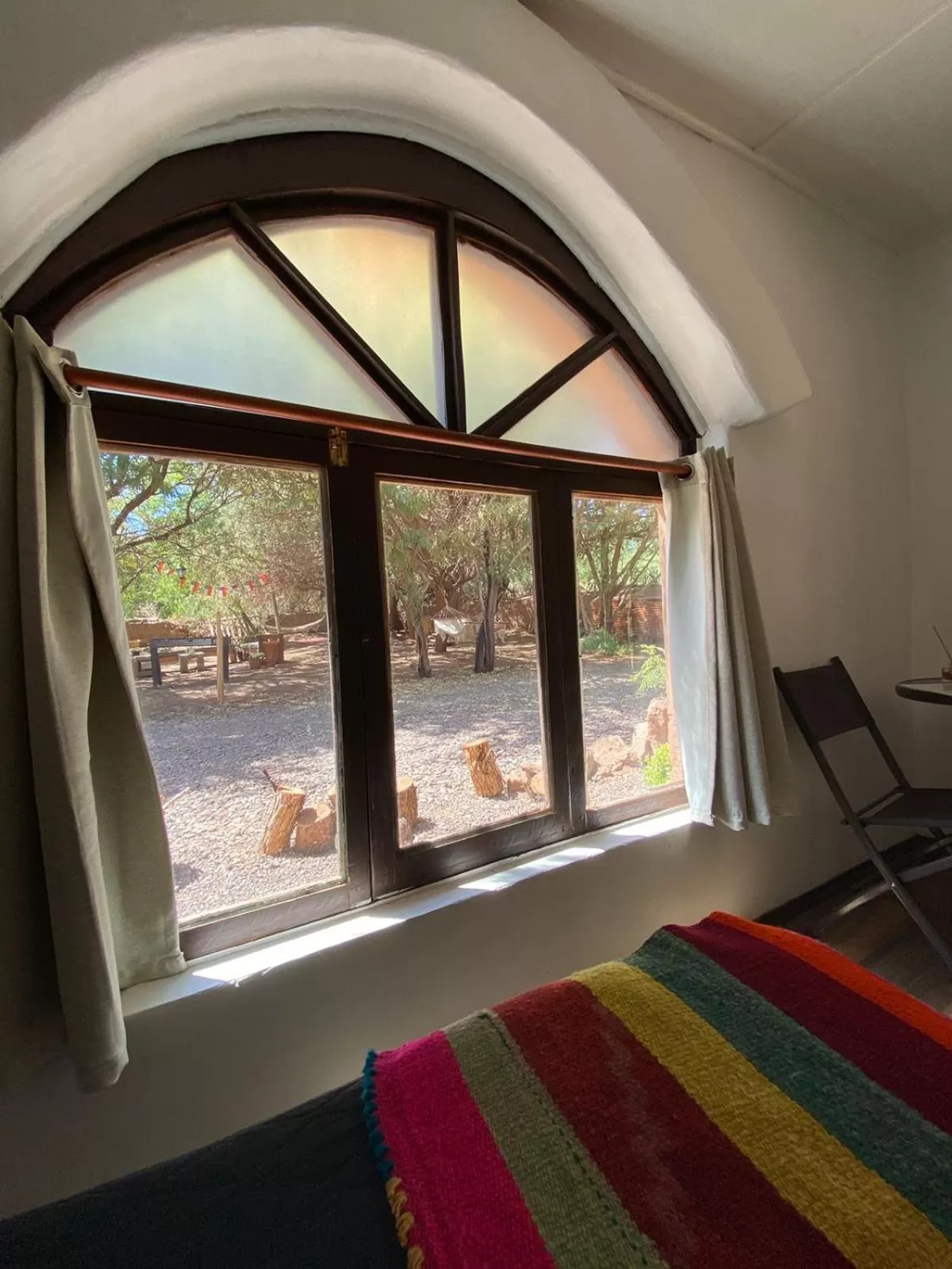 Garden view in CaminAndes Hostal