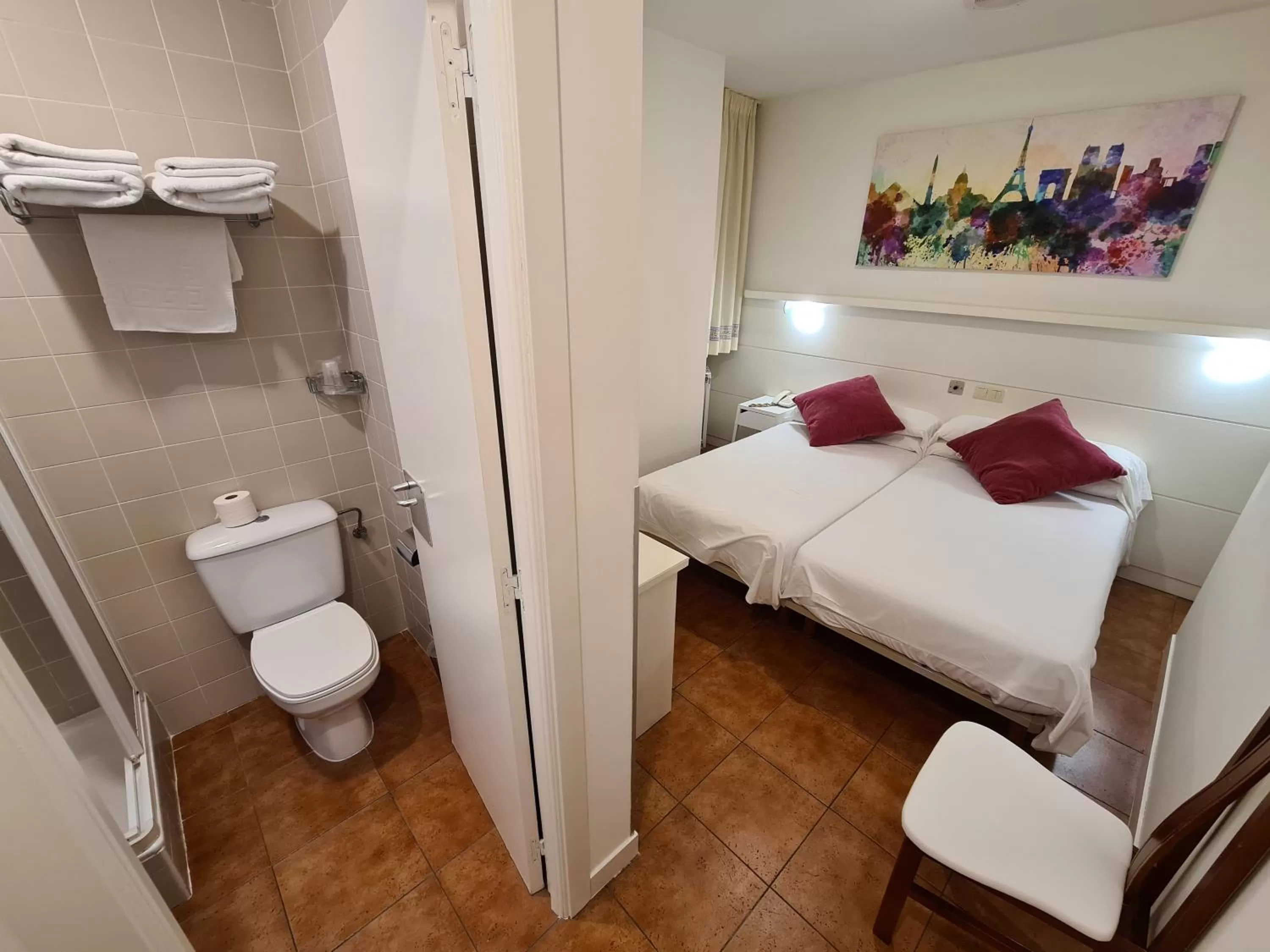 Bed in Hotel Jacobeo