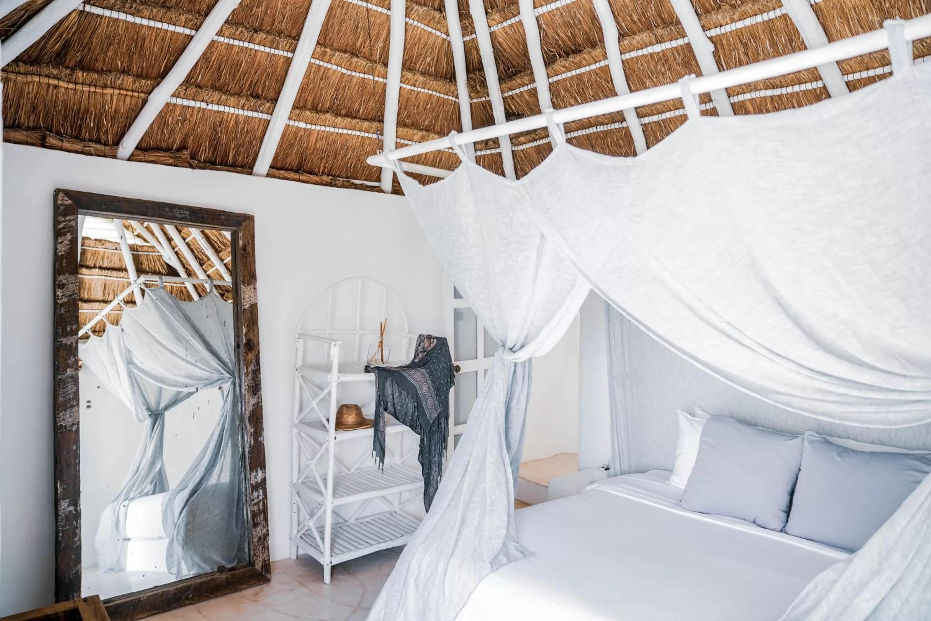 Bed in Coco Tulum Beach Club Hotel