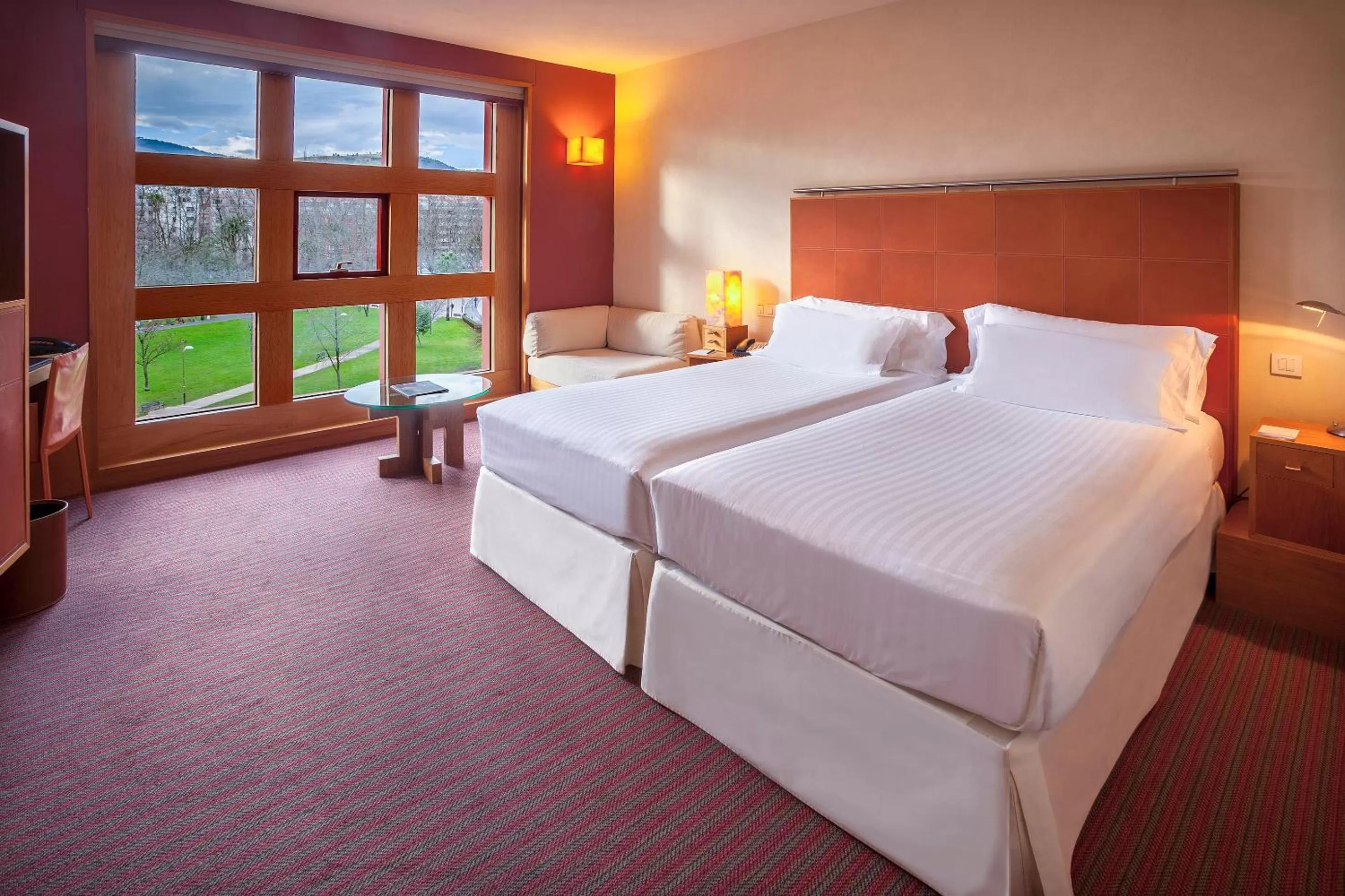 Double Room with View (two beds) in Hotel Melia Bilbao