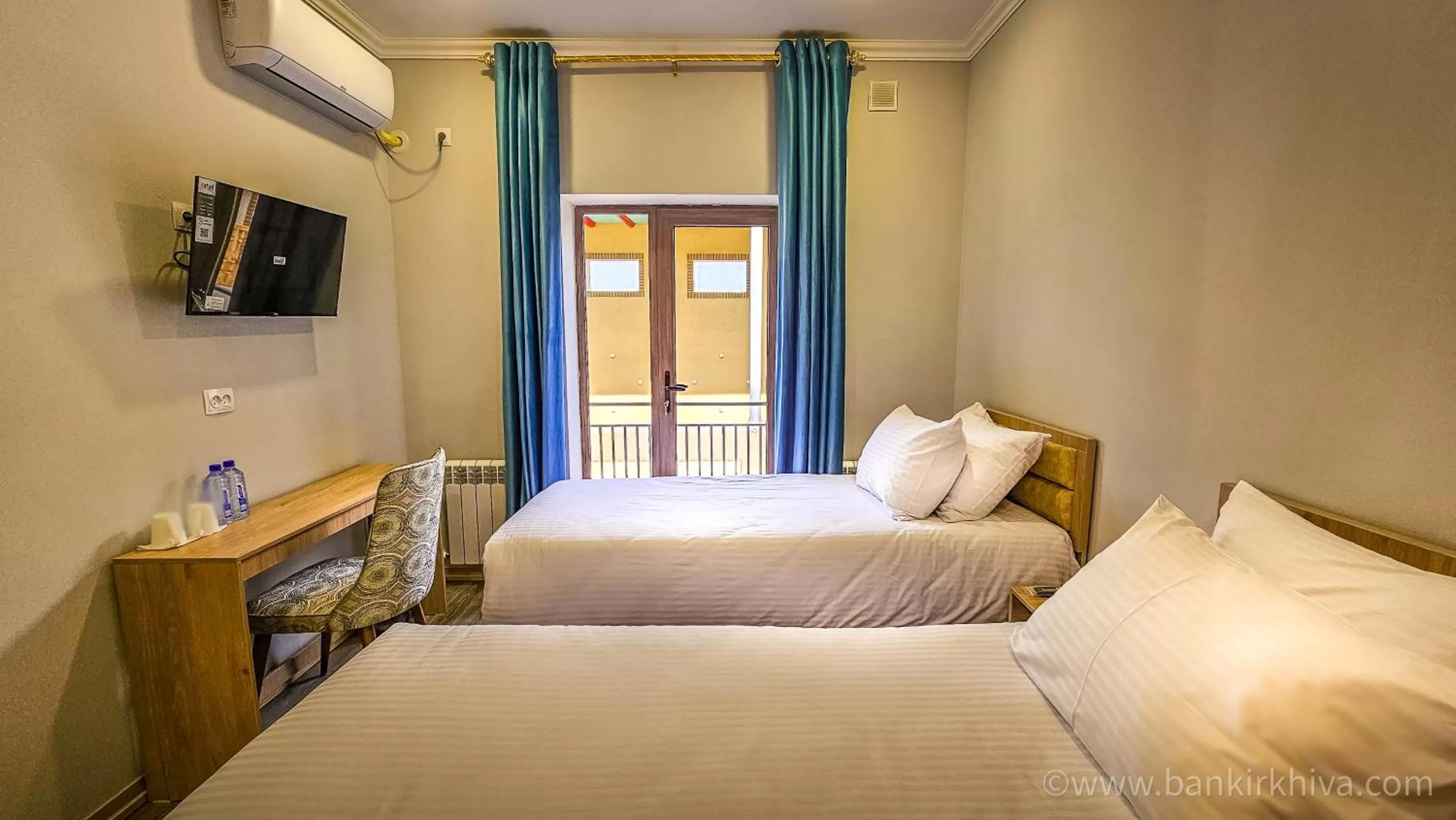 Bed in Hotel Bankir Khiva