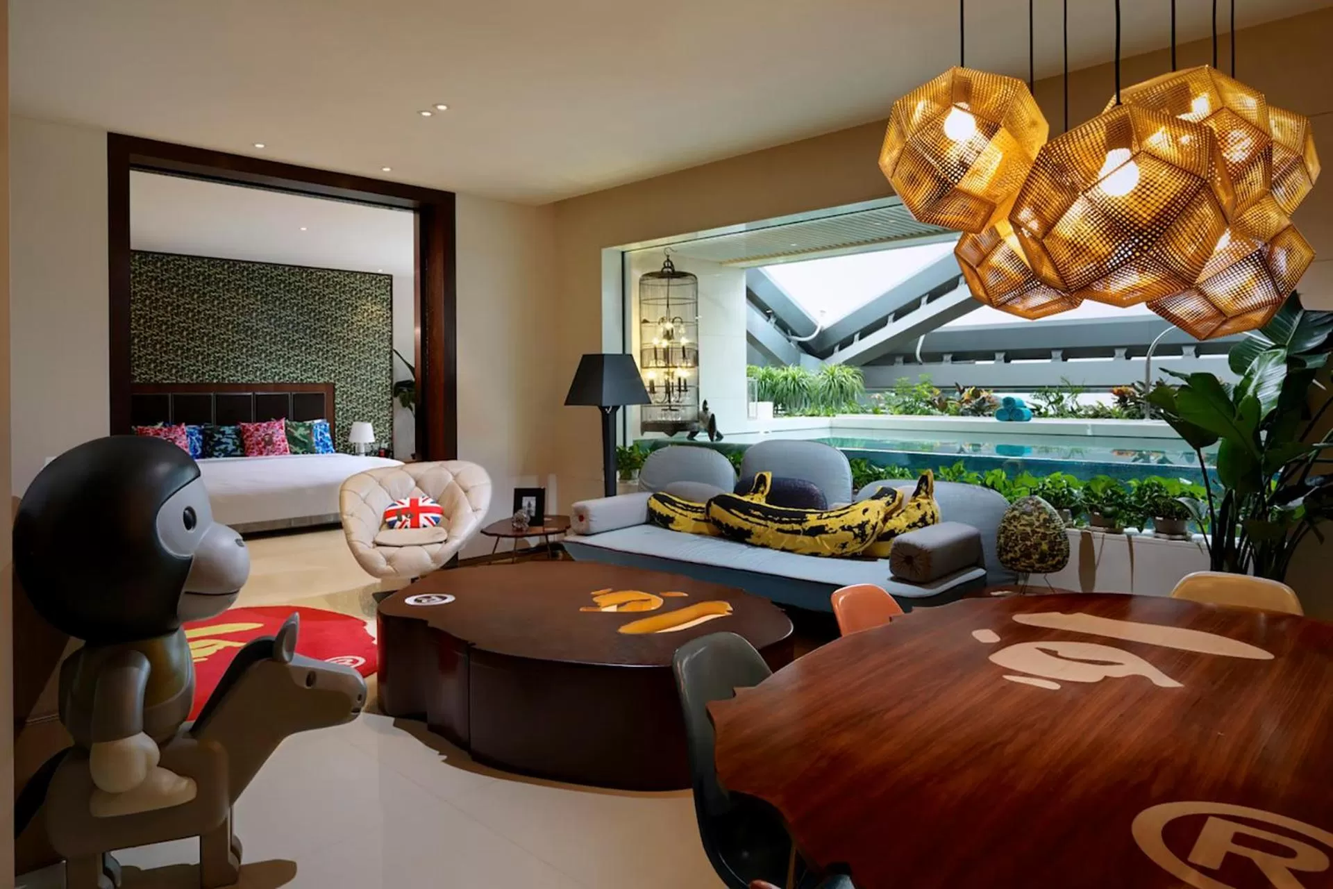 Living room in Hotel Éclat Beijing