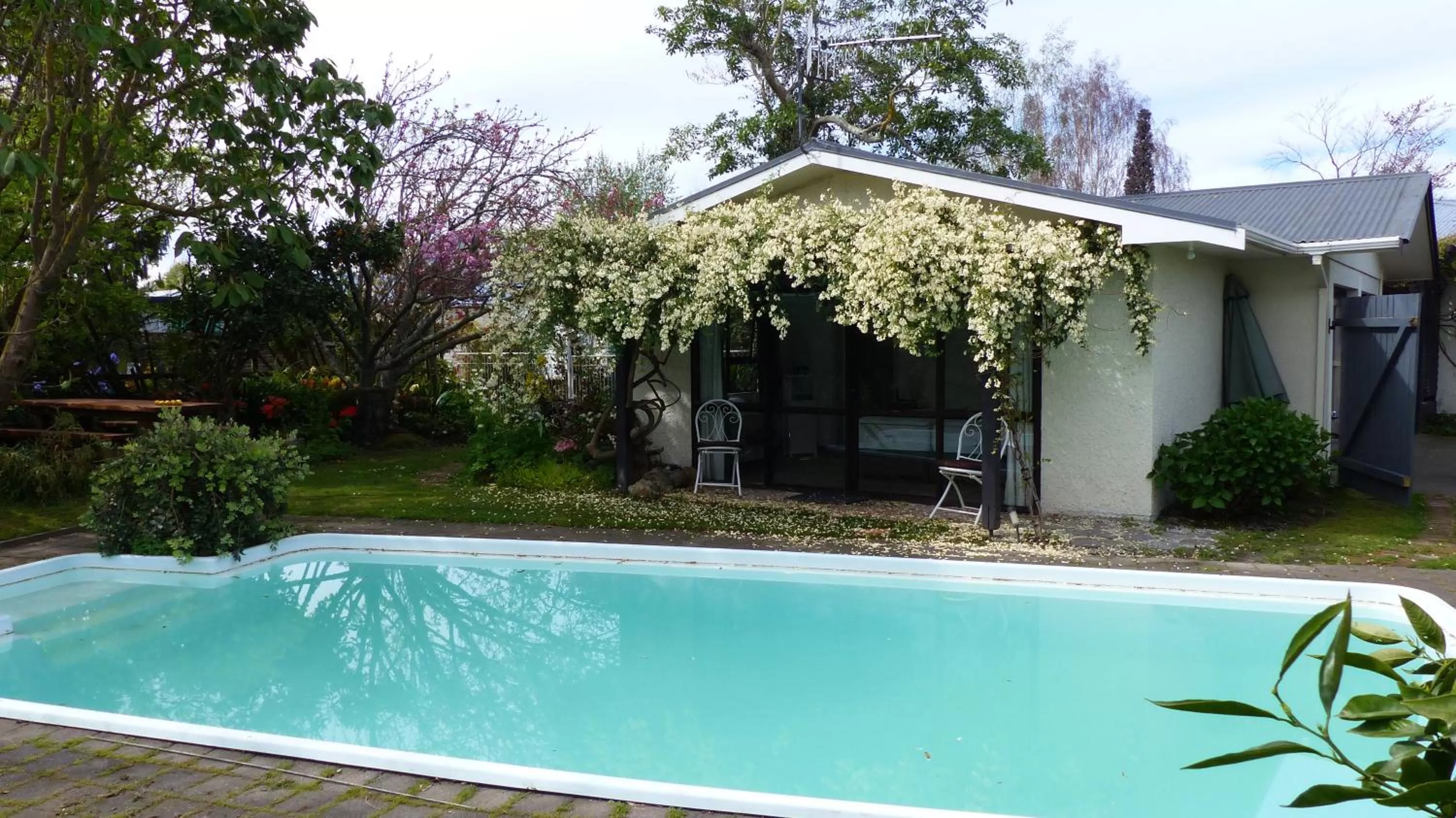 Decorative detail, Swimming Pool in Ashcroft Gardens Bed & Breakfast