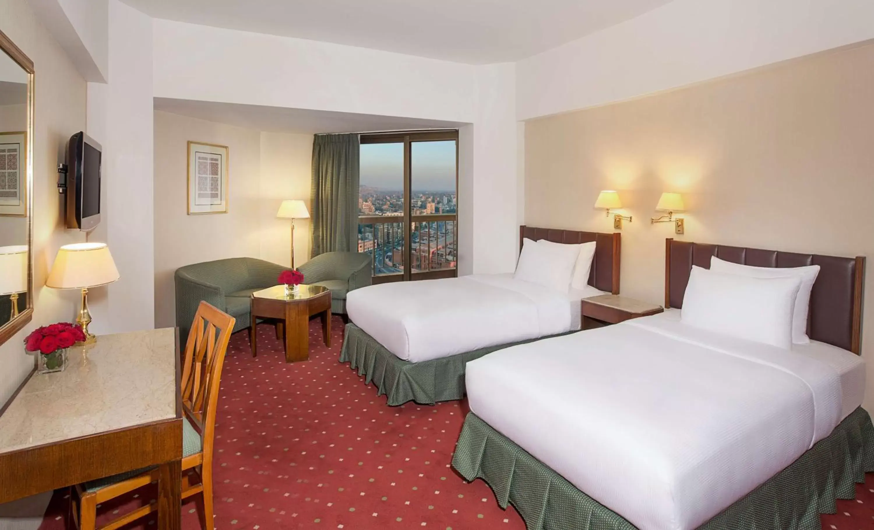 Twin Guest room with Nile View in Ramses Hilton Hotel & Casino Twin Guest room with Nile View in Ramses Hilton Hotel & Casino