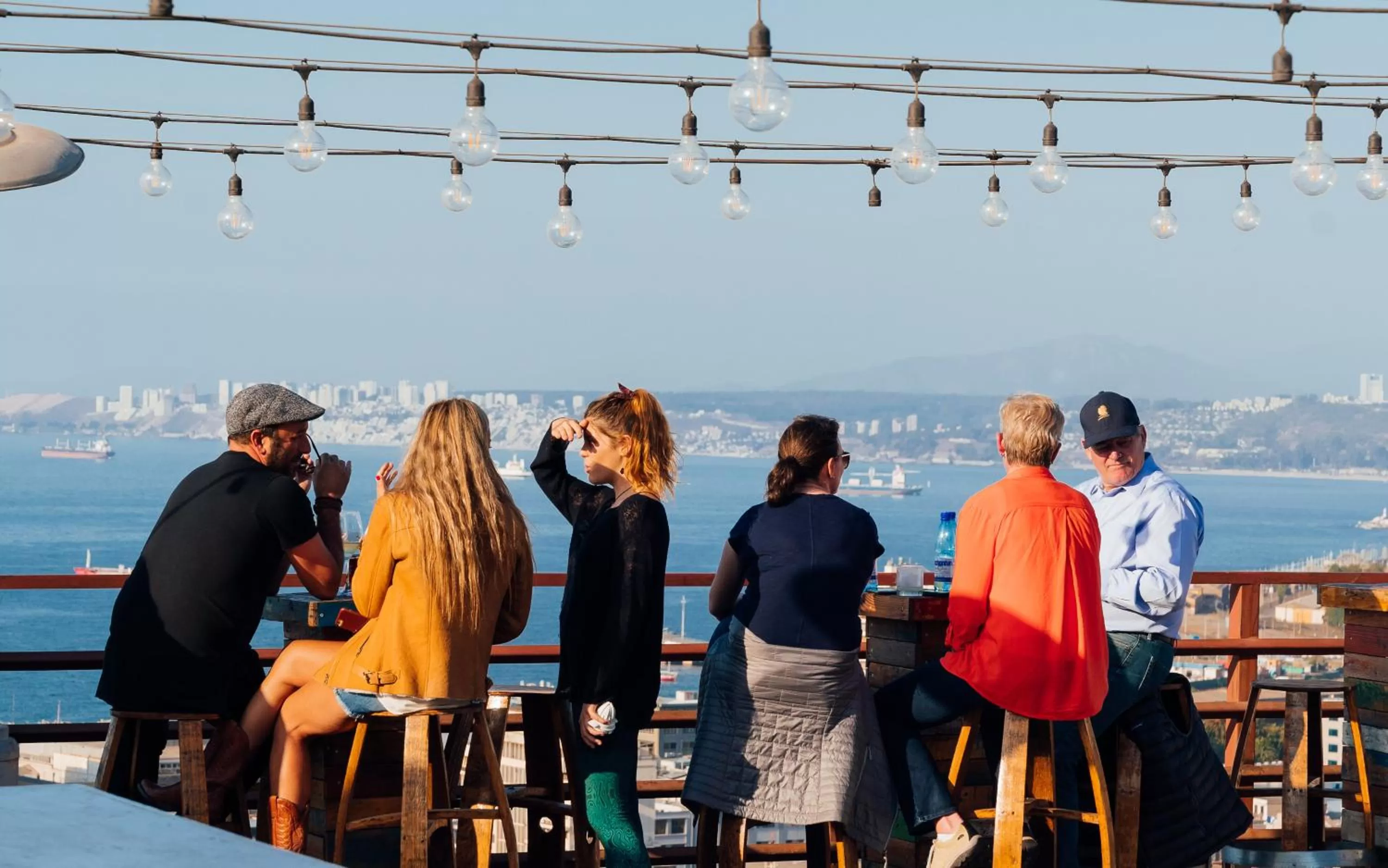 Staff, Guests in Hotel Winebox Valparaiso