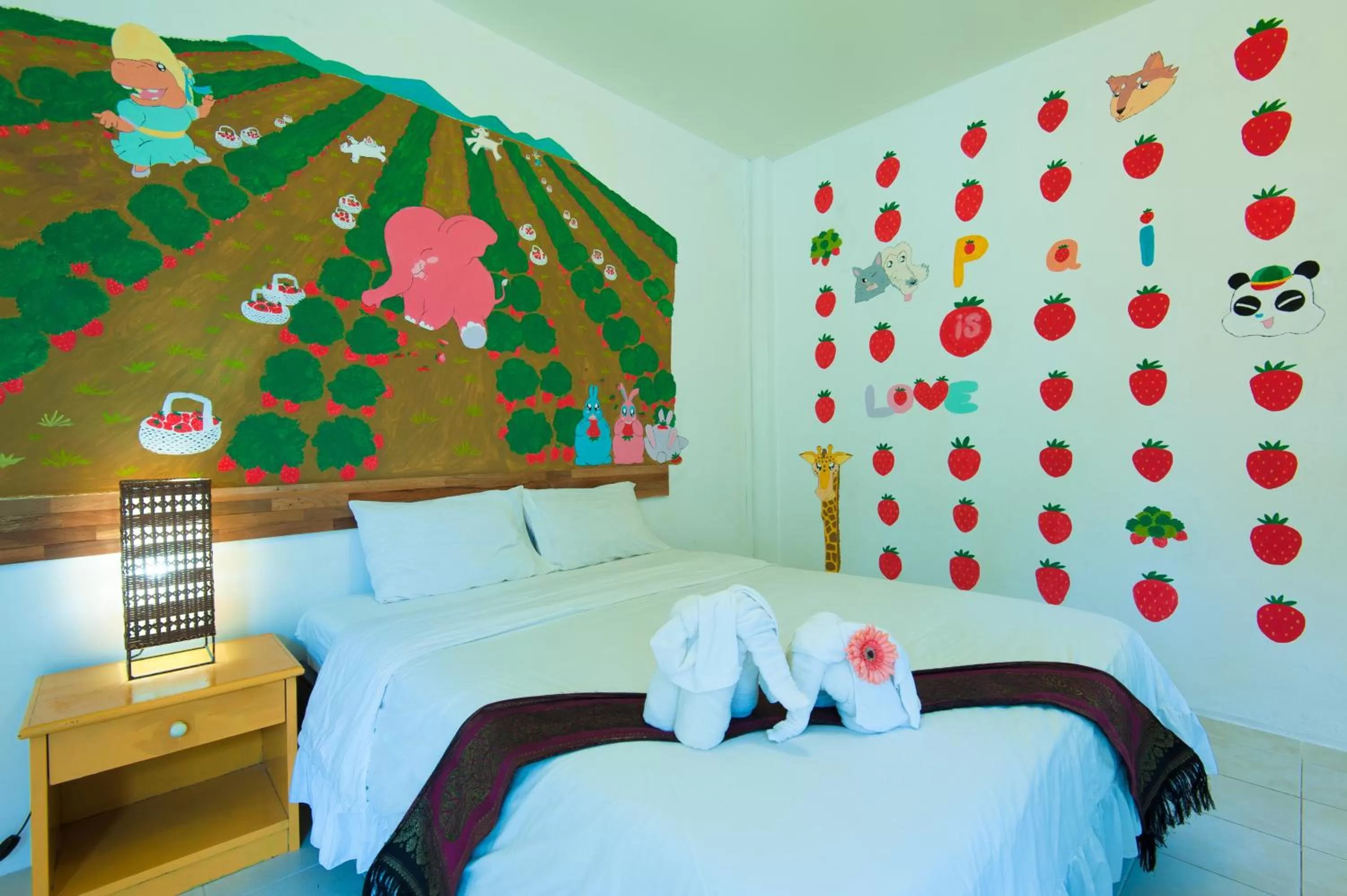 Bedroom, Bed in Baan Chokdee Pai Resort