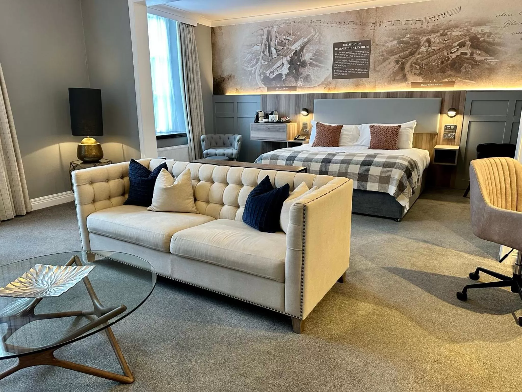 Seating area, Bed in Blarney Woollen Mills Hotel - BW Signature Collection