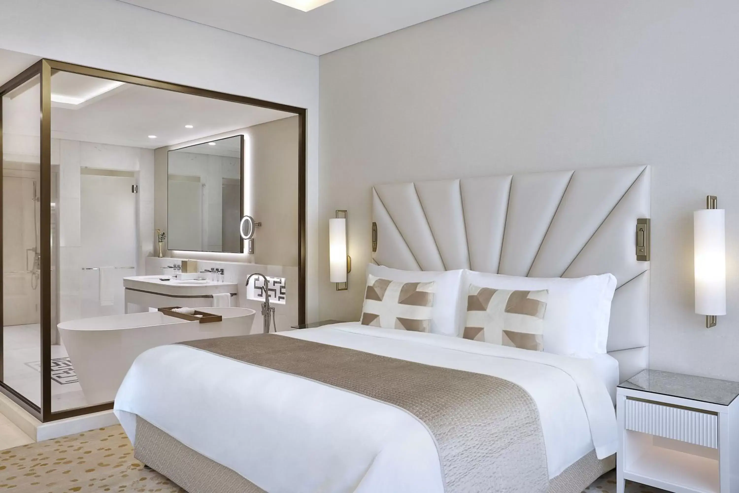 Deluxe King Room with City View, KYMA beach access, Signature St. Regis Butler Service in The St. Regis Dubai, The Palm Deluxe King Room with City View, KYMA beach access, Signature St. Regis Butler Service in The St. Regis Dubai, The Palm