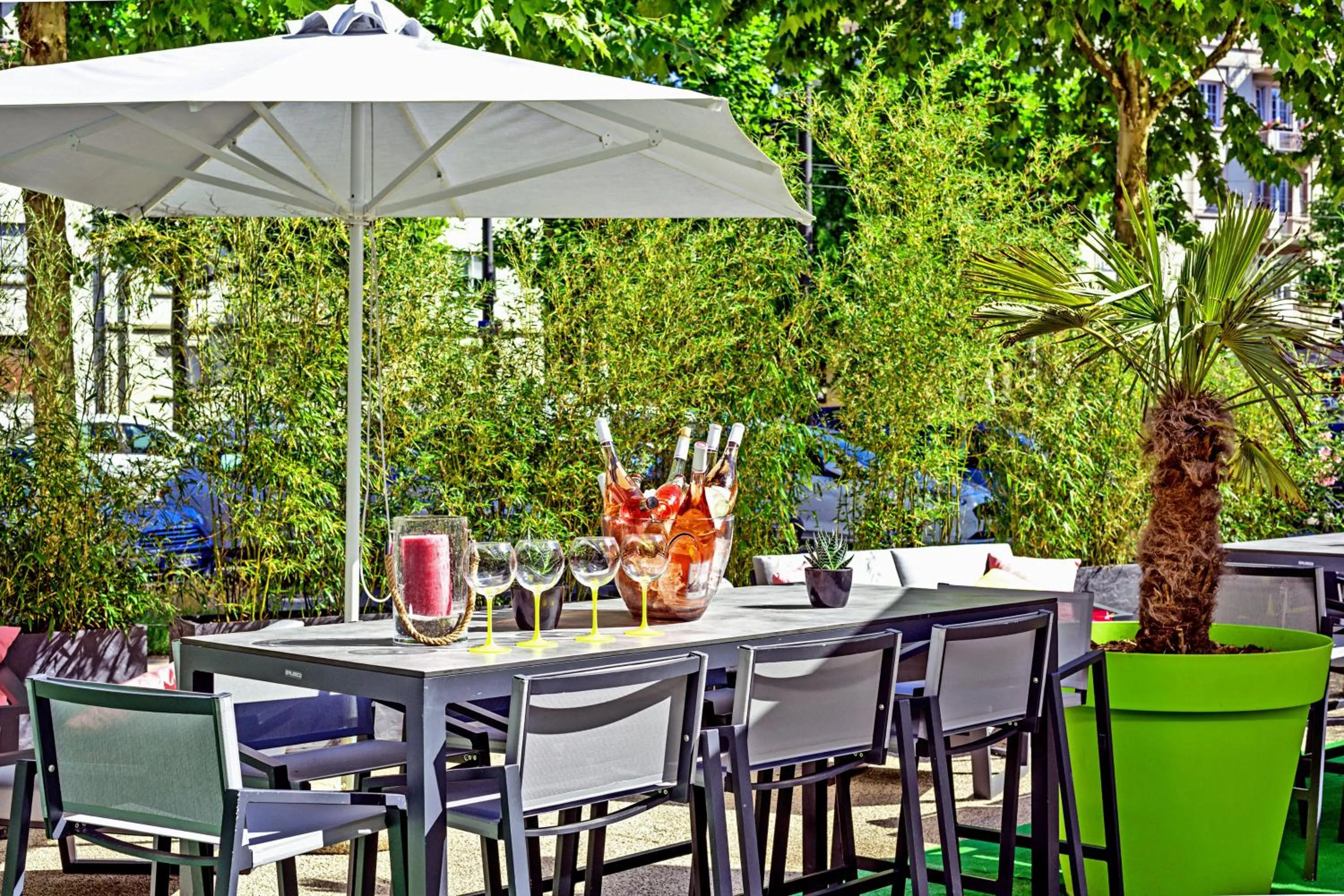 Patio in ibis Styles Strasbourg Avenue du Rhin
