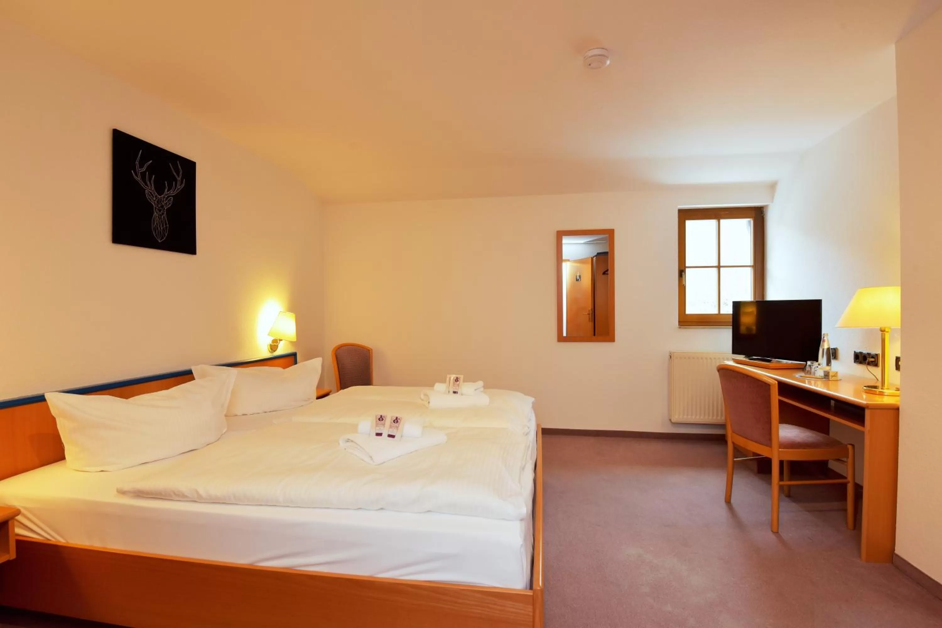 Deluxe Double Room with Shower in Landhotel Der Distelhof mit Scheunencafé