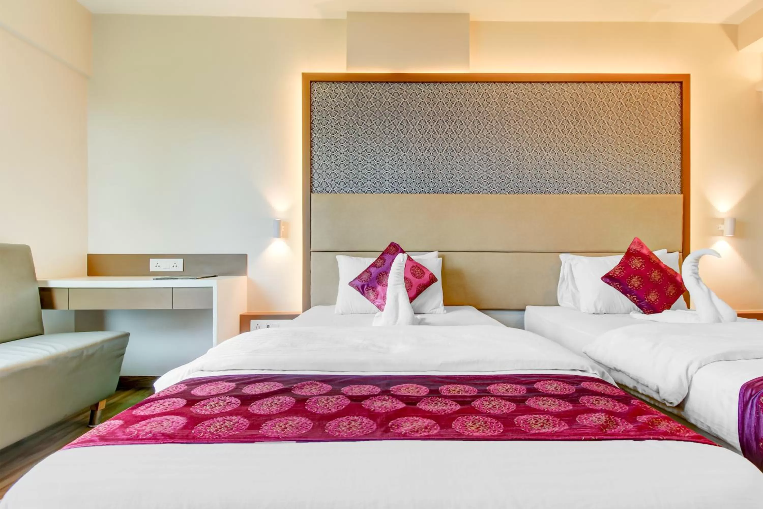 Bed in Grand Mookambika