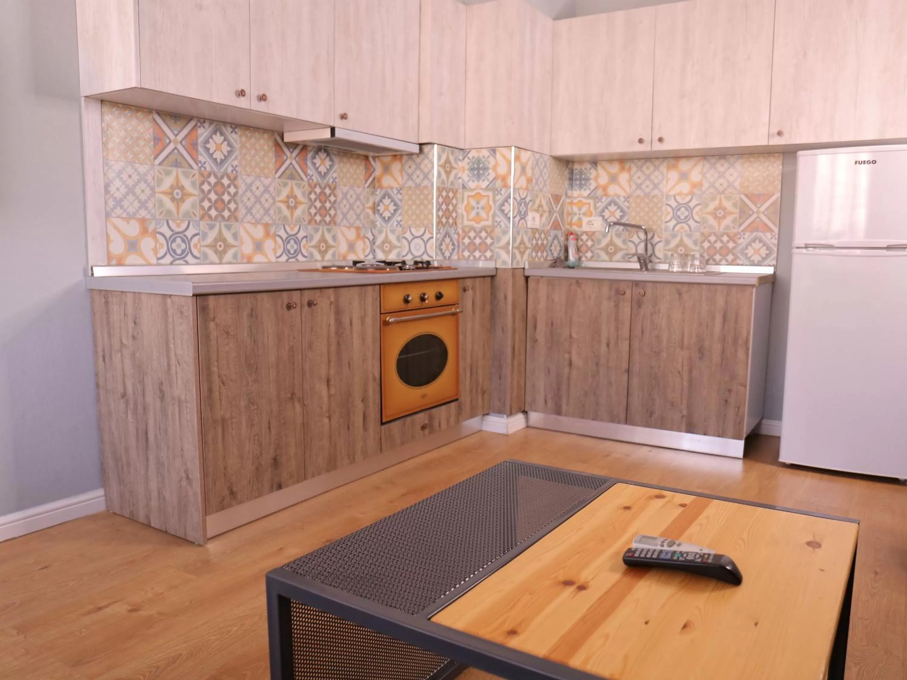 Kitchen or kitchenette in Oda Hotel Tirana