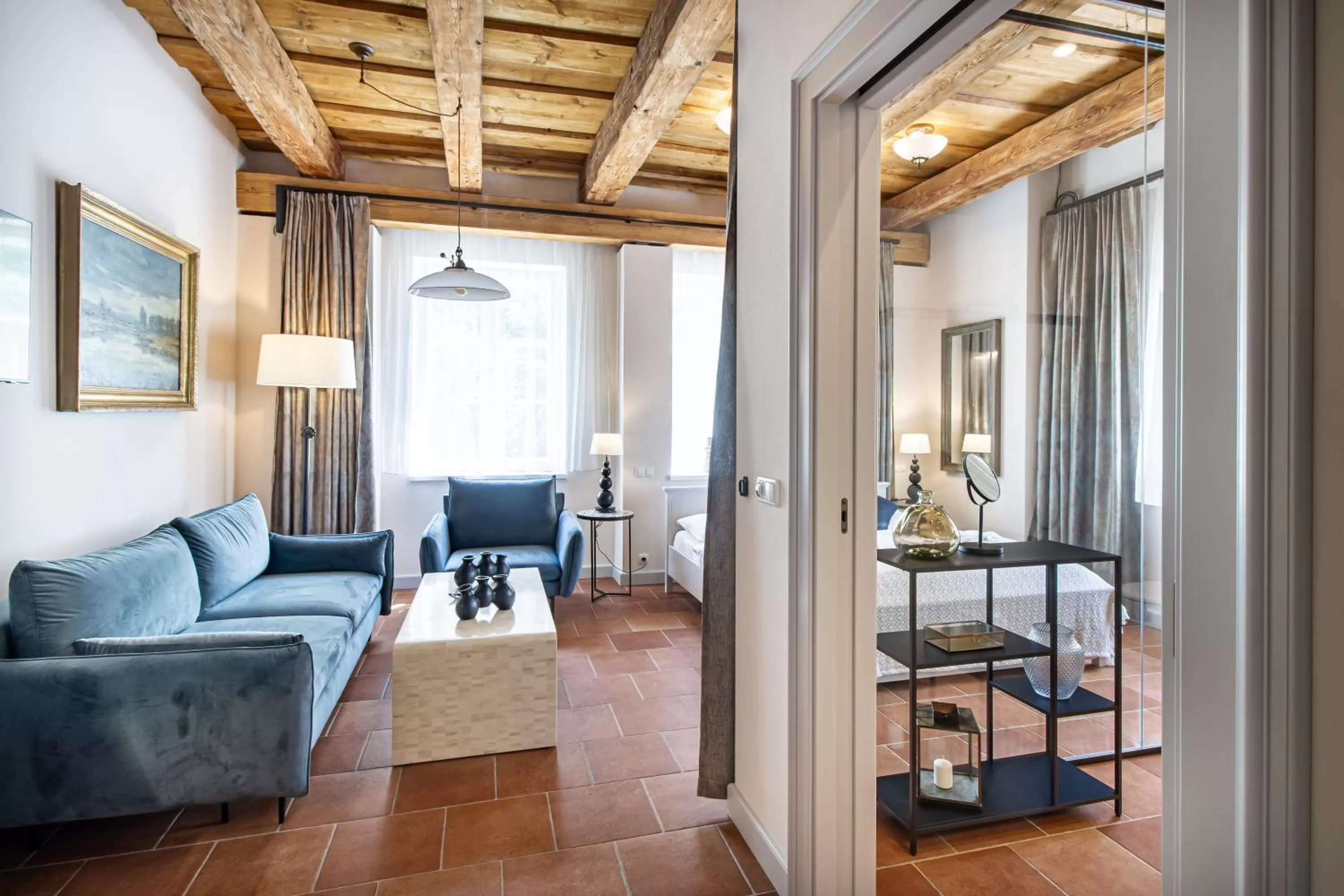 Seating Area in Apartmány Šupina