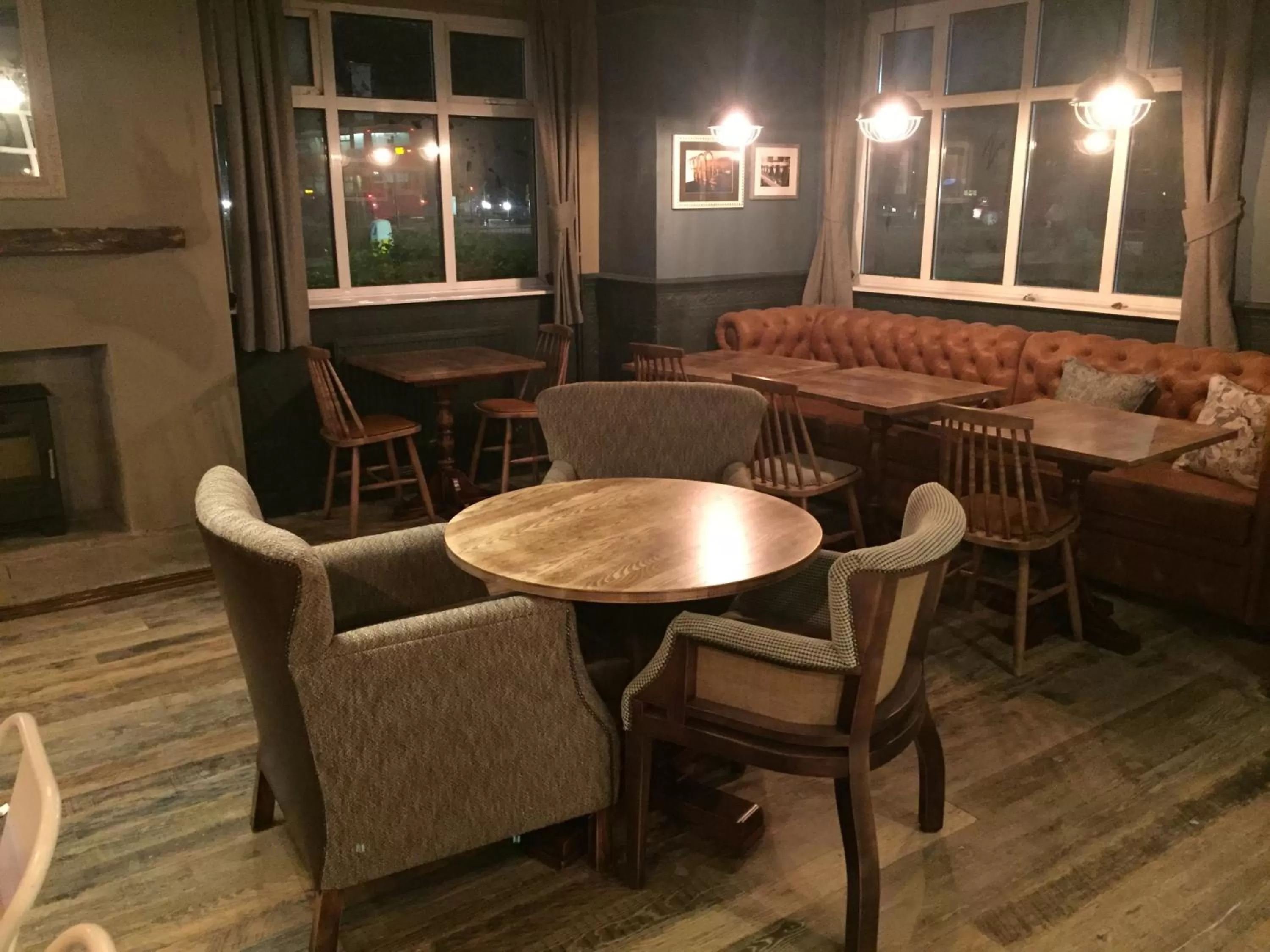 Dining area in The Crafty Cow