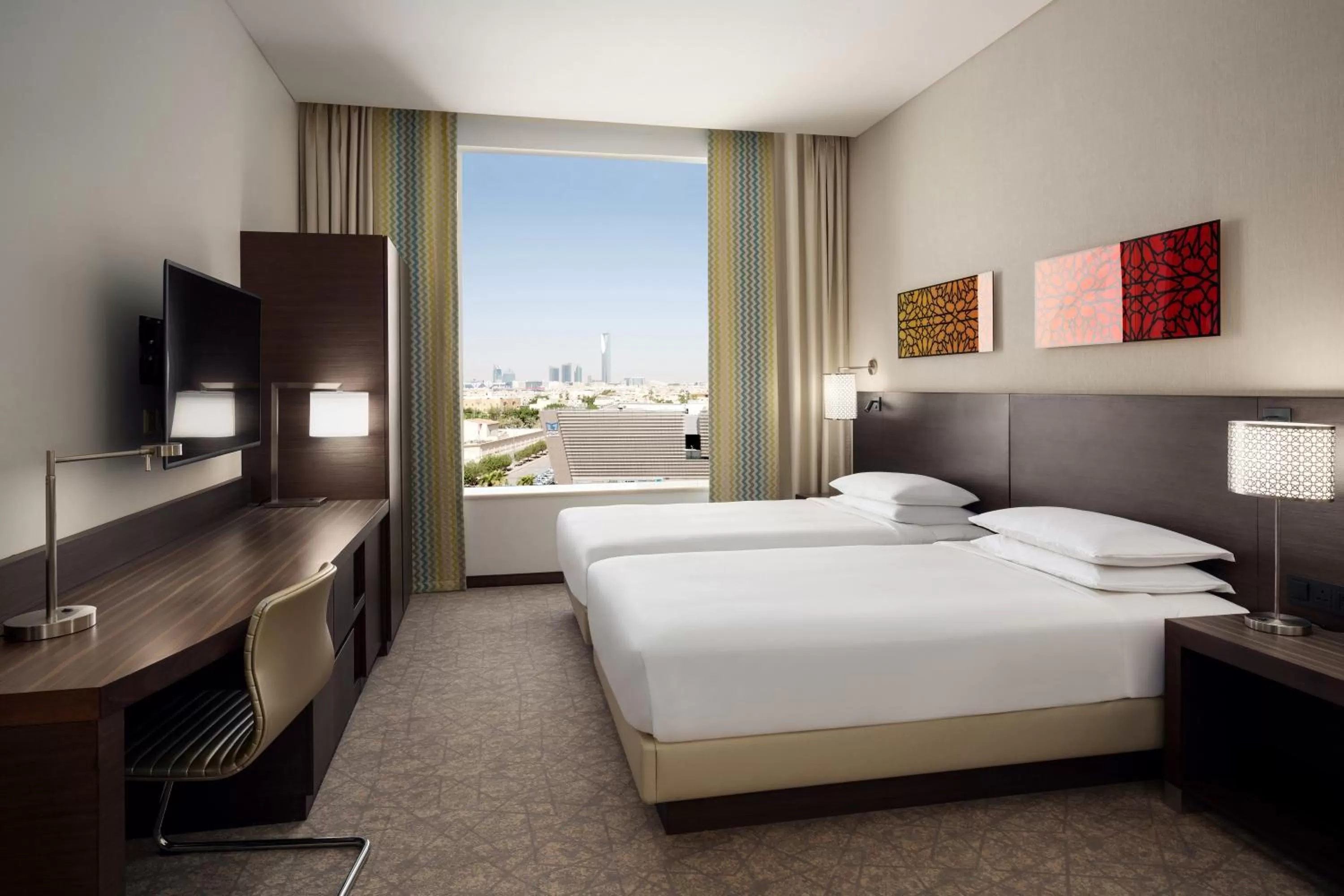 Photo of the whole room, Bed in Hyatt Place Riyadh Sulaimania