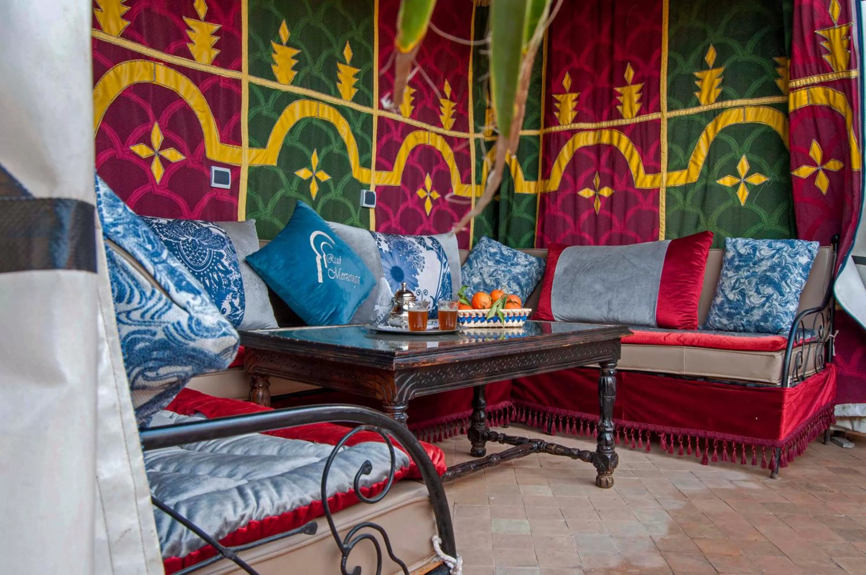 Seating area in Riad Merzouga