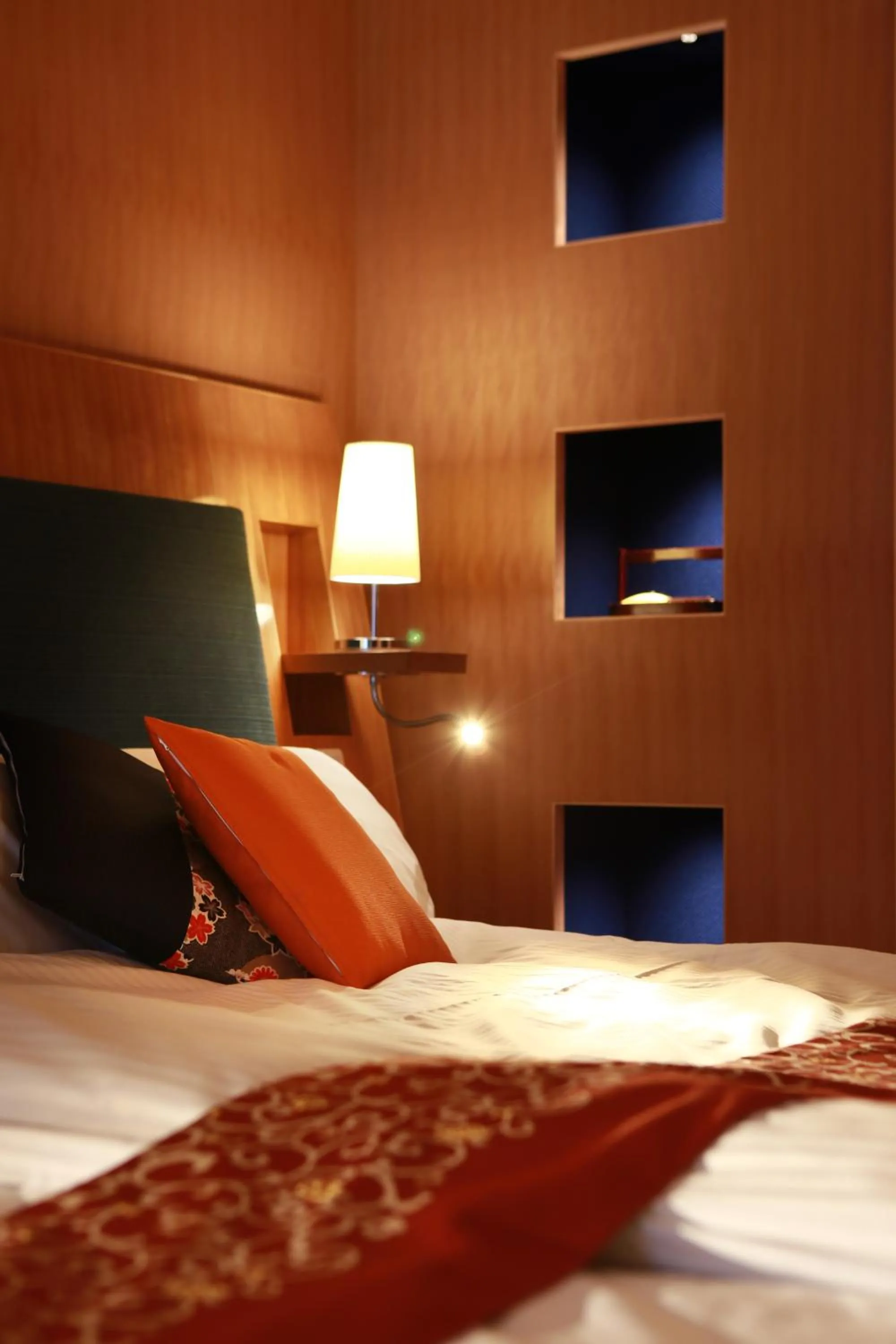 Decorative detail, Bed in Honjin Hiranoya Kachoan