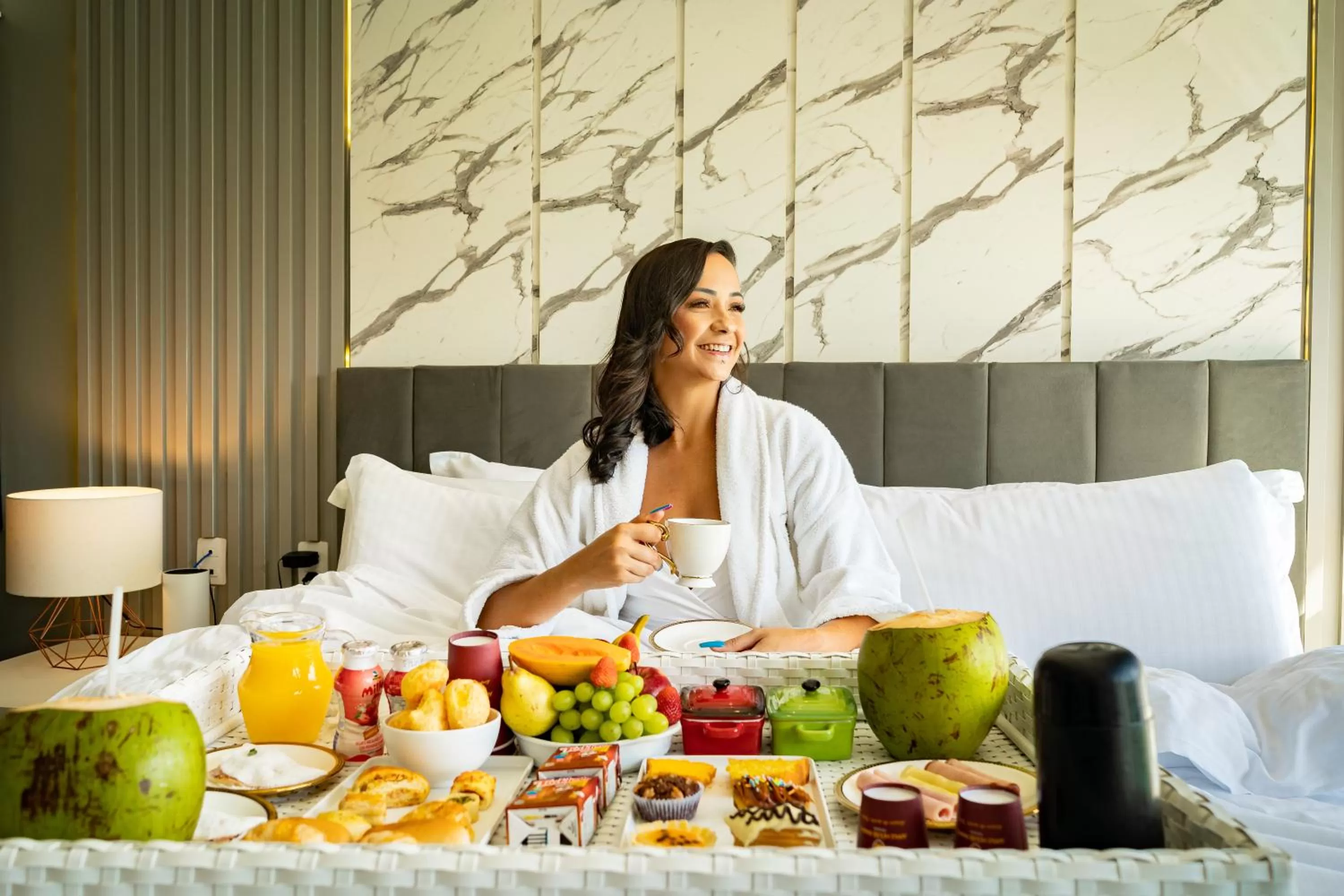 Bed in Pousada Apple House Paraty