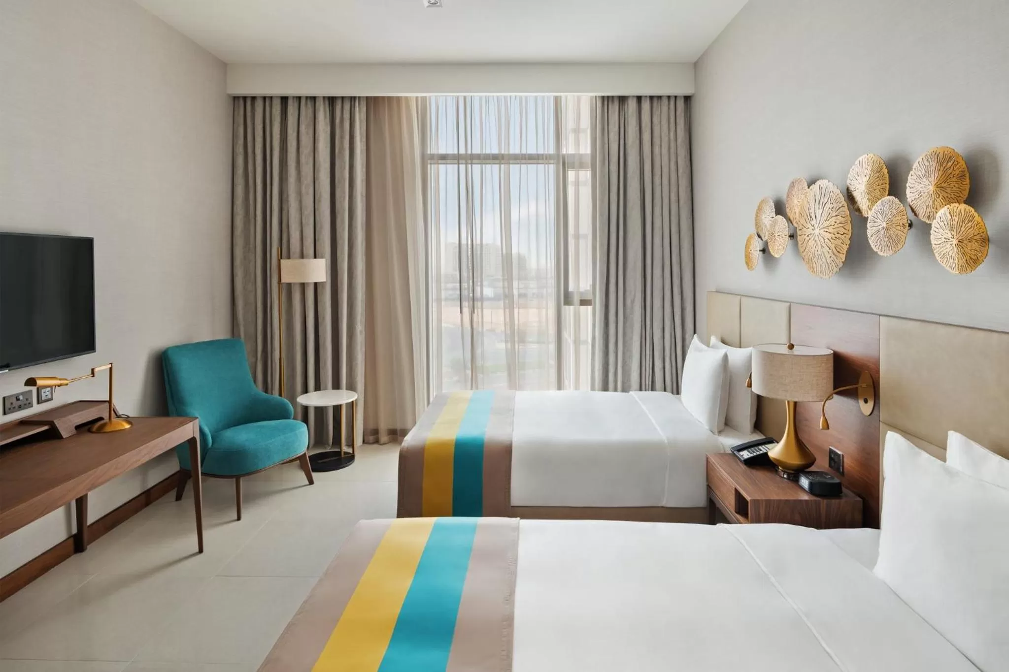 Photo of the whole room, Bed in Holiday Inn Dubai Al-Maktoum Airport by IHG