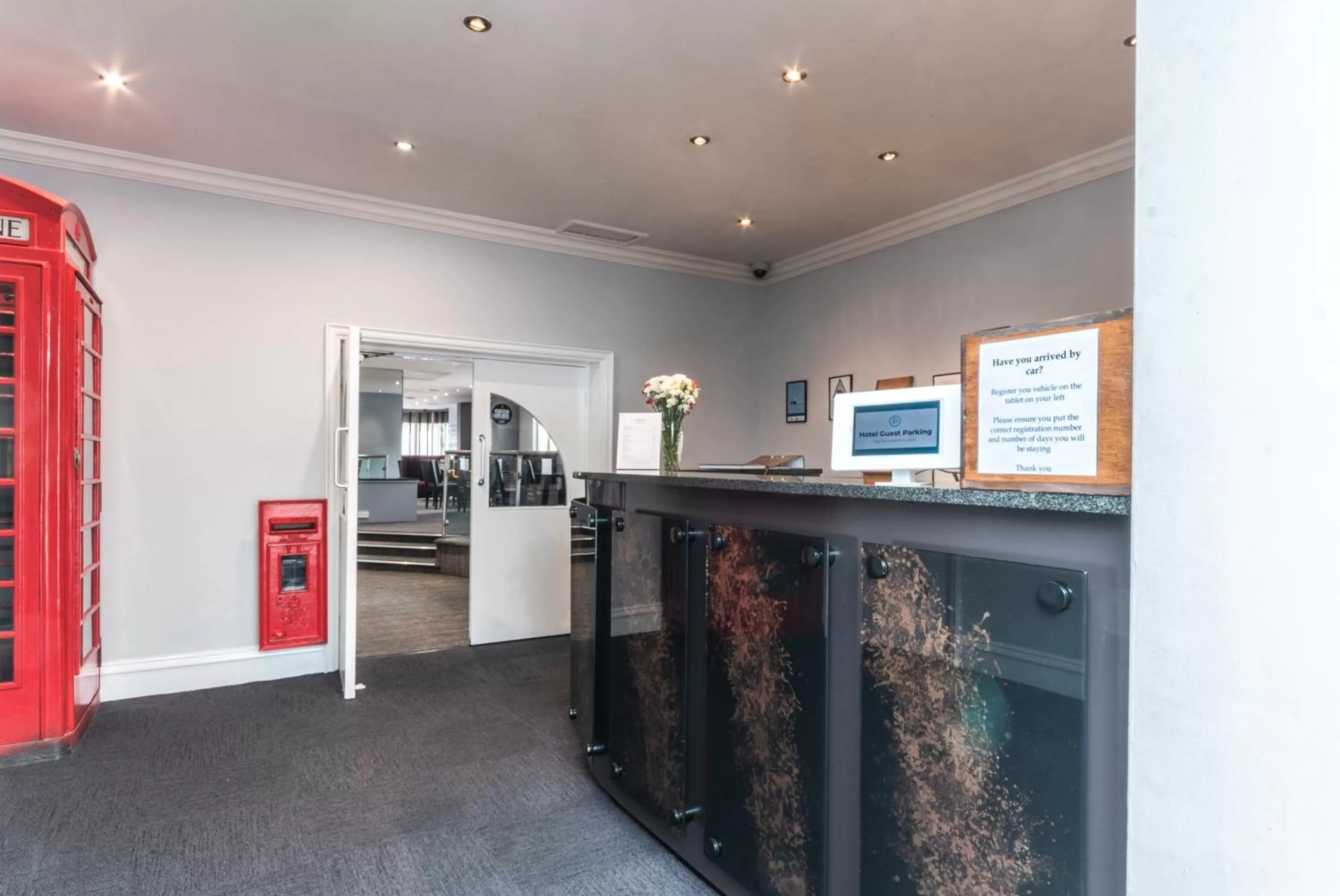 Lobby or reception in Plough Hotel