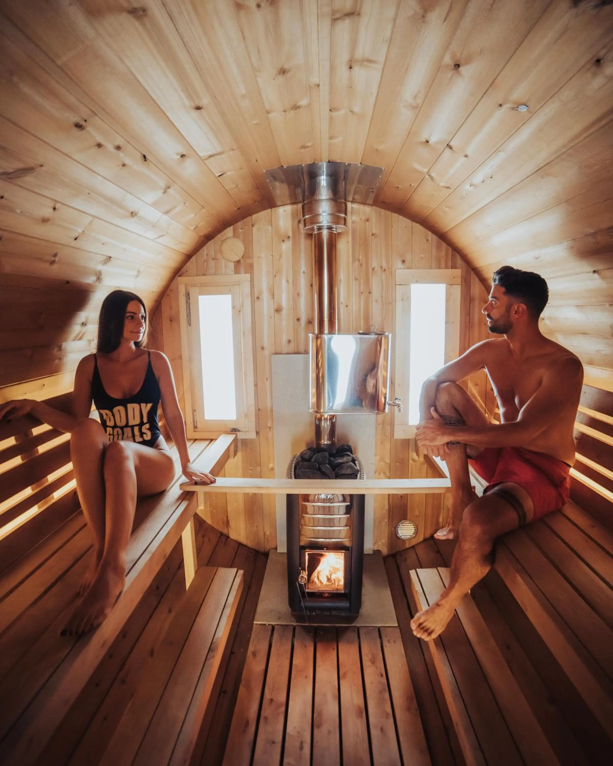 People in Aurora Village Ivalo