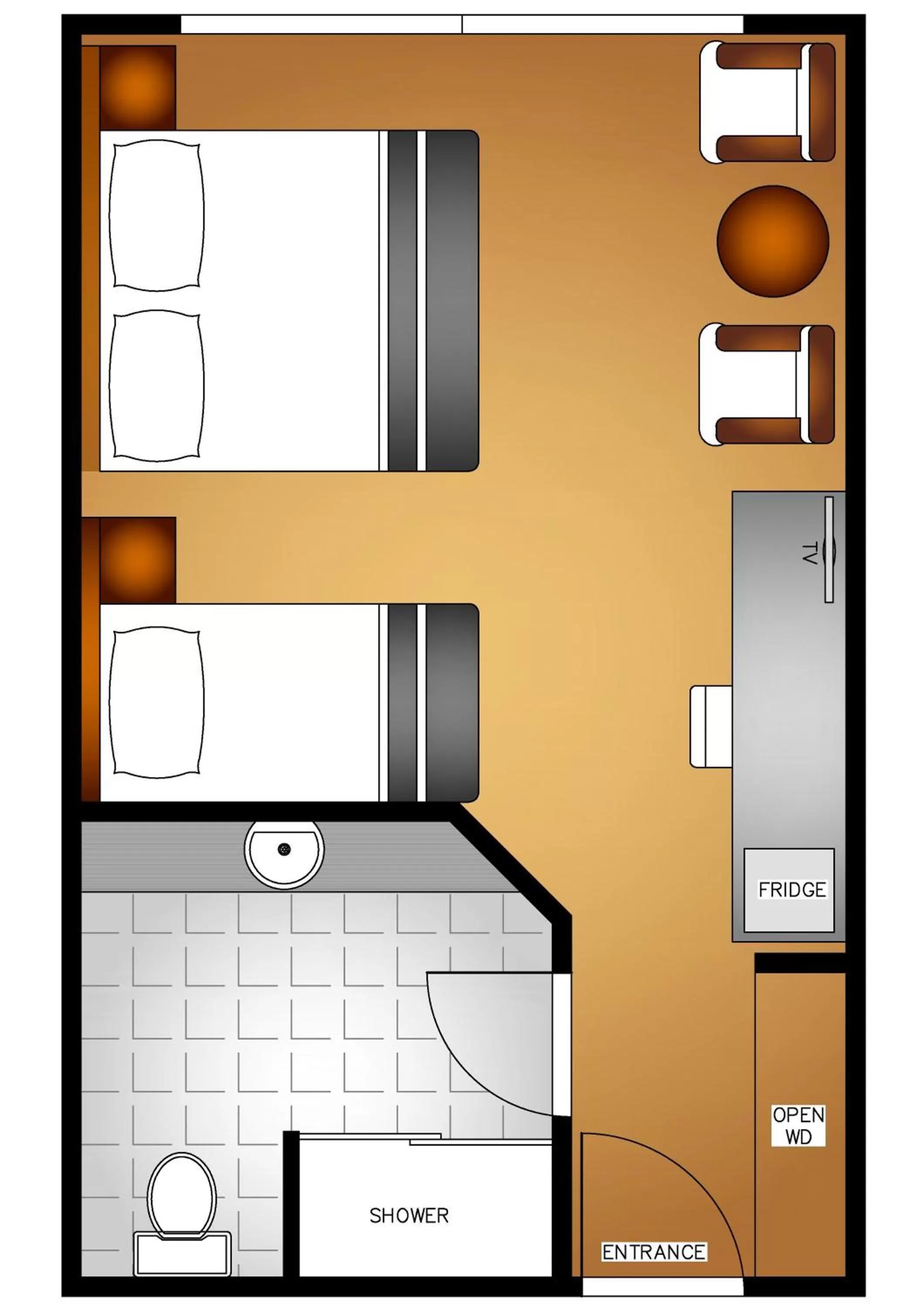 Floor plan in Auckland Airport Kiwi Hotel