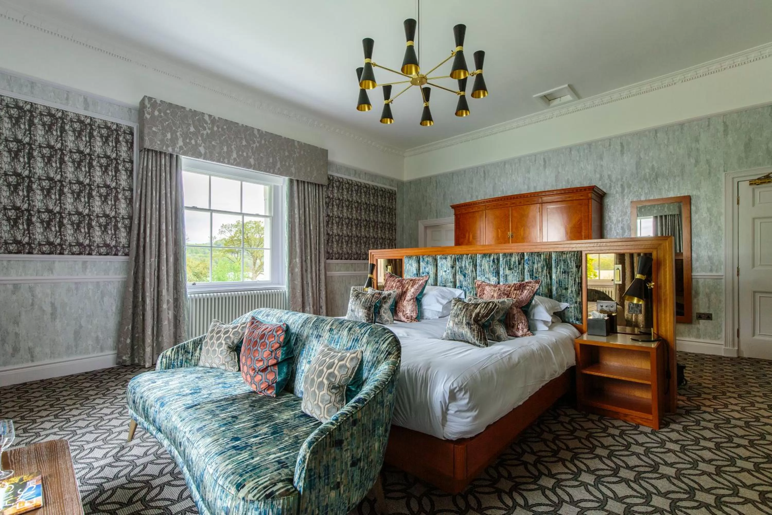 Master Bedroom in Storrs Hall Hotel on the shore of Lake Windermere