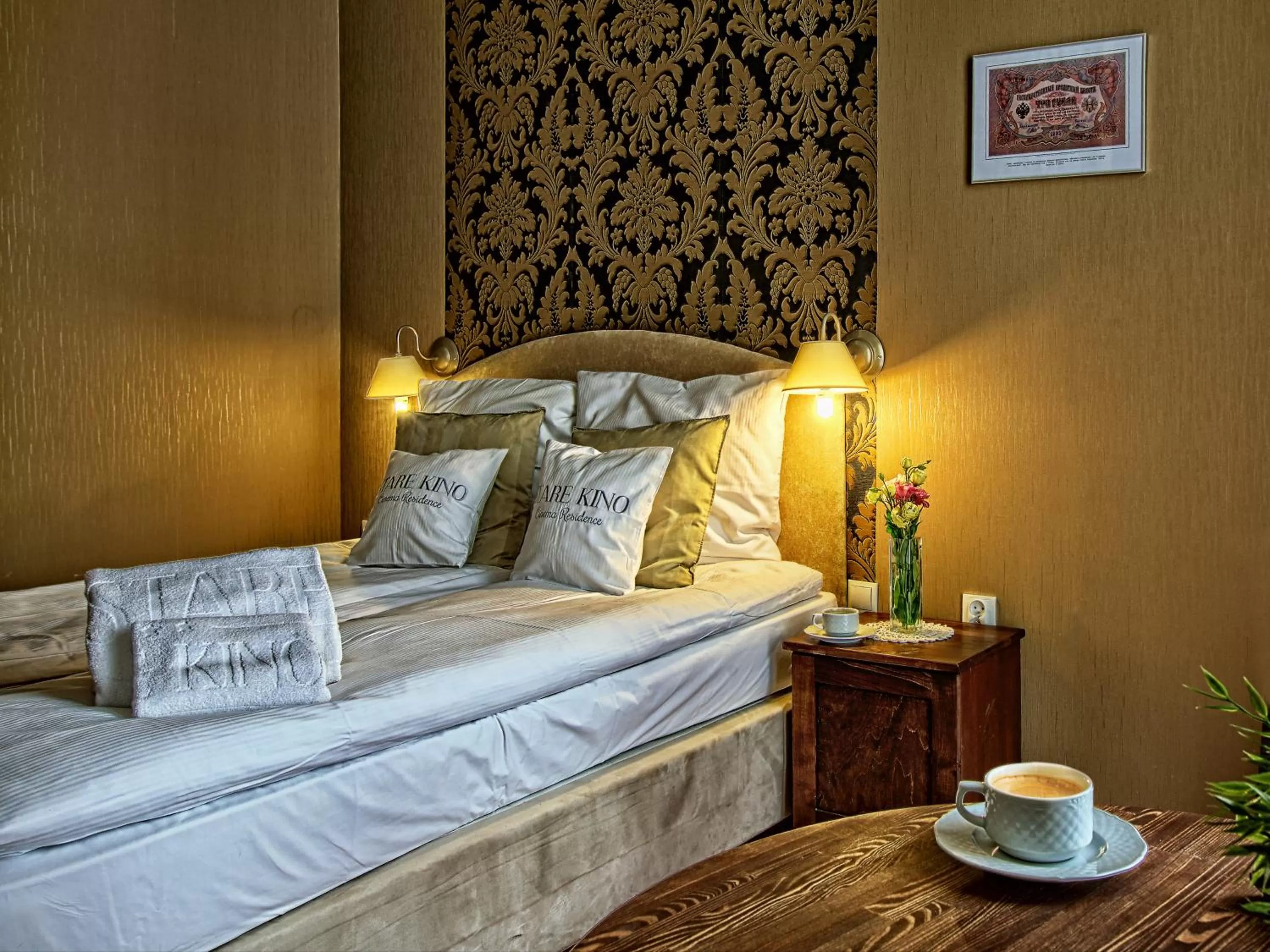 Bed in Stare Kino Cinema Residence