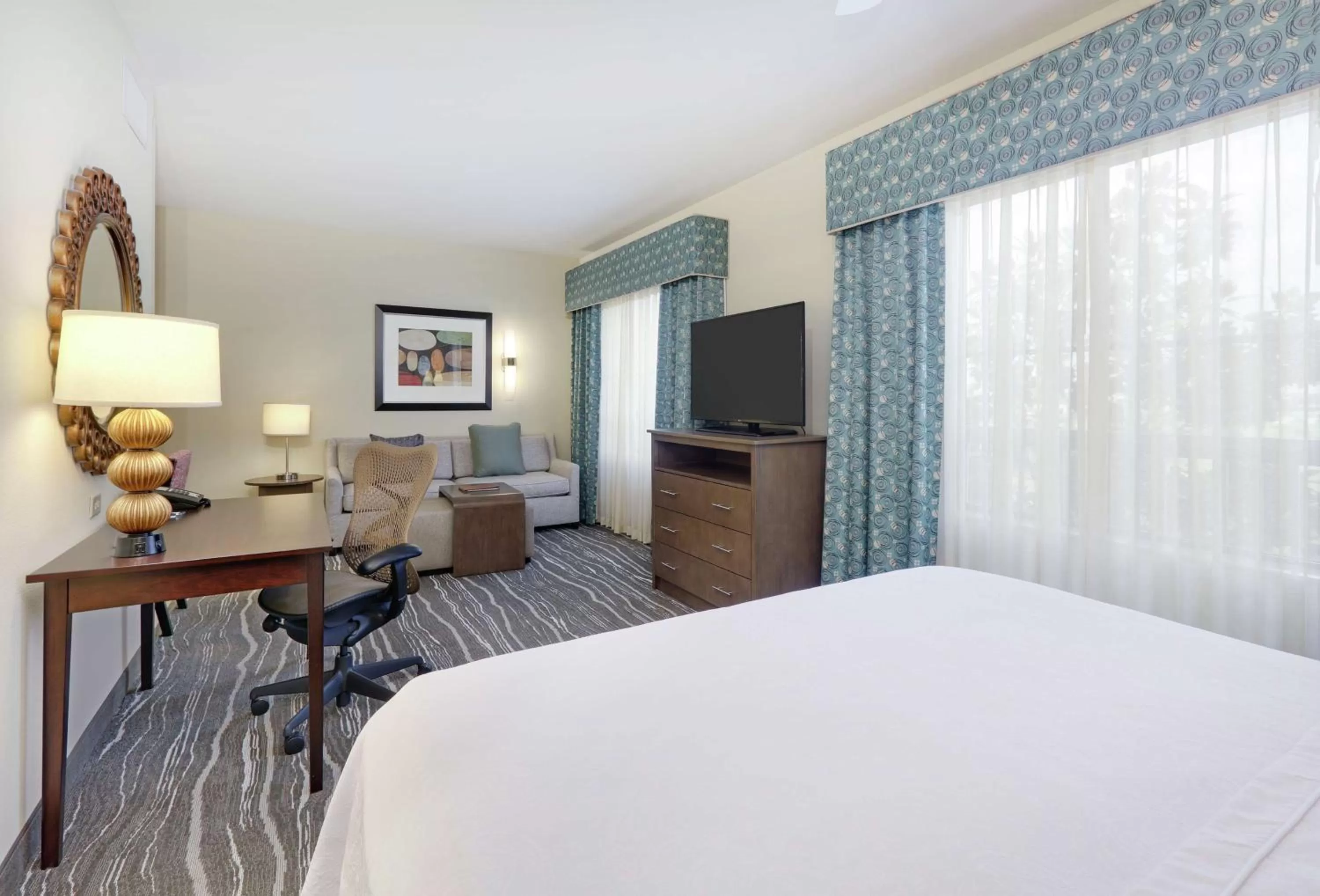Living room, Bed in Homewood Suites by Hilton Dallas/Allen